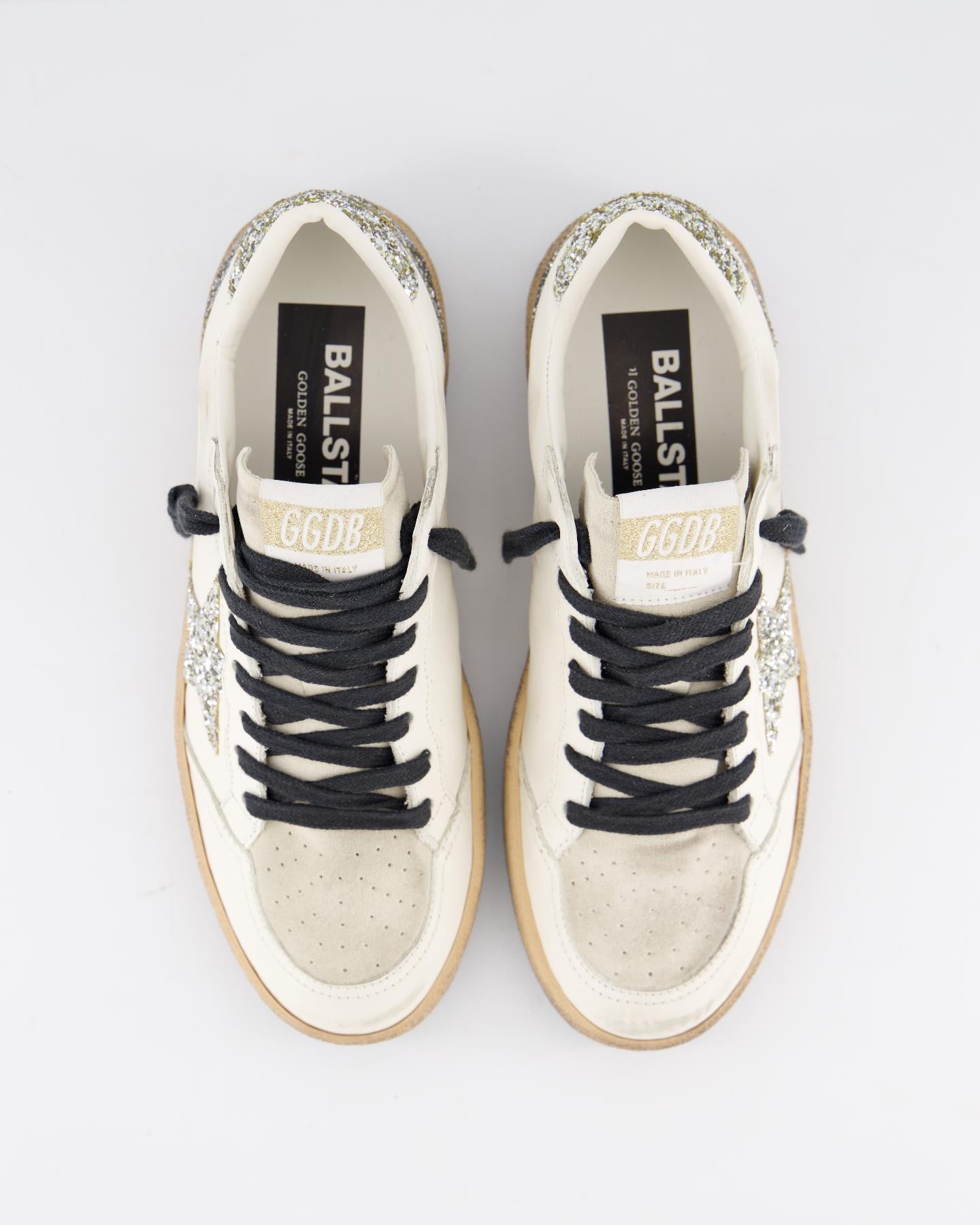 Dames Ball Star Sneaker Wit/Glitter