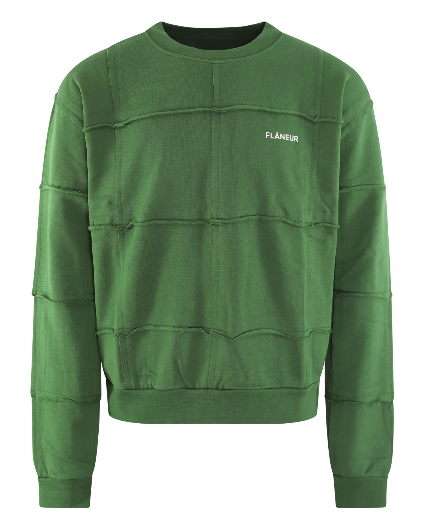 Heren Cut & Sew Sweater Green