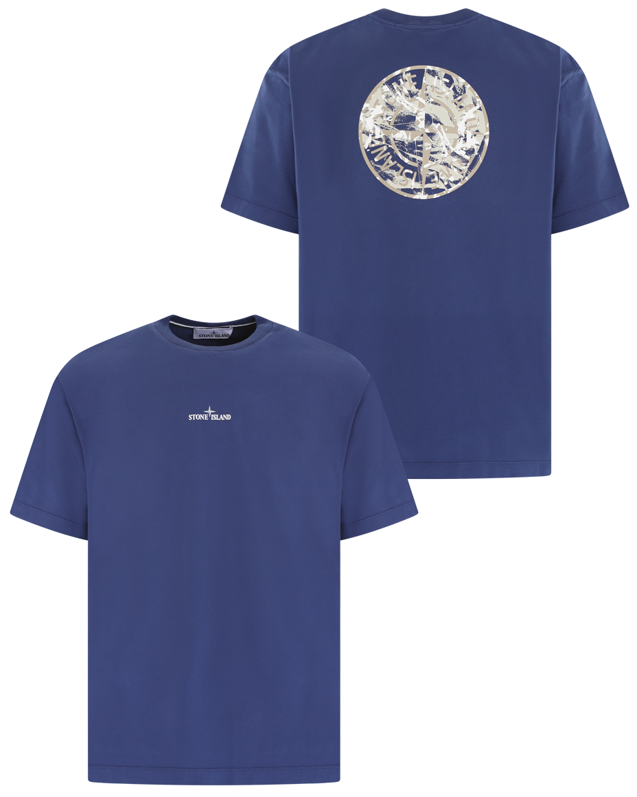 Heren Compass Logo T-Shirt Blauw