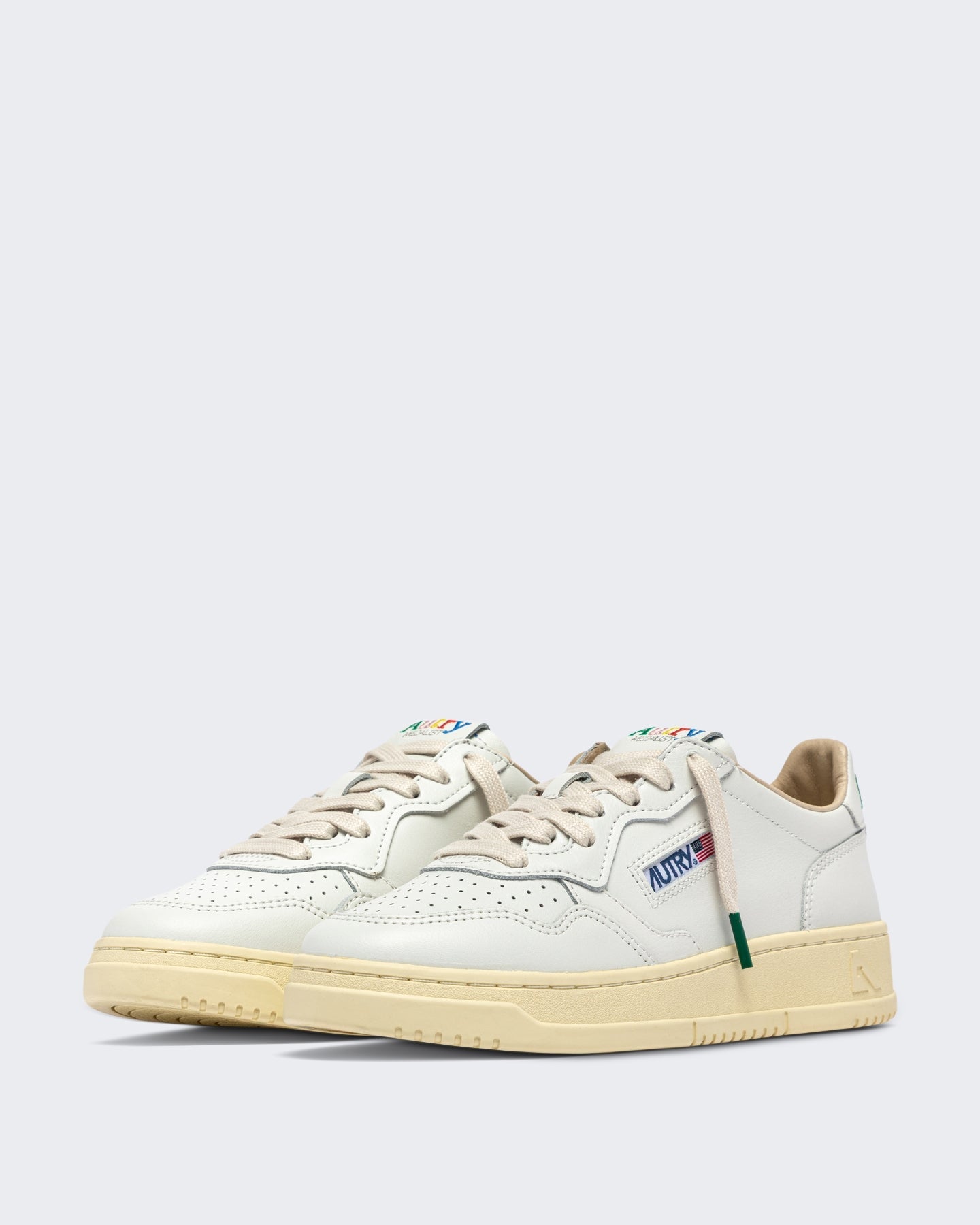 Autry Dames Medalist Low sneakers leer logo Wit - Eleganza.nl