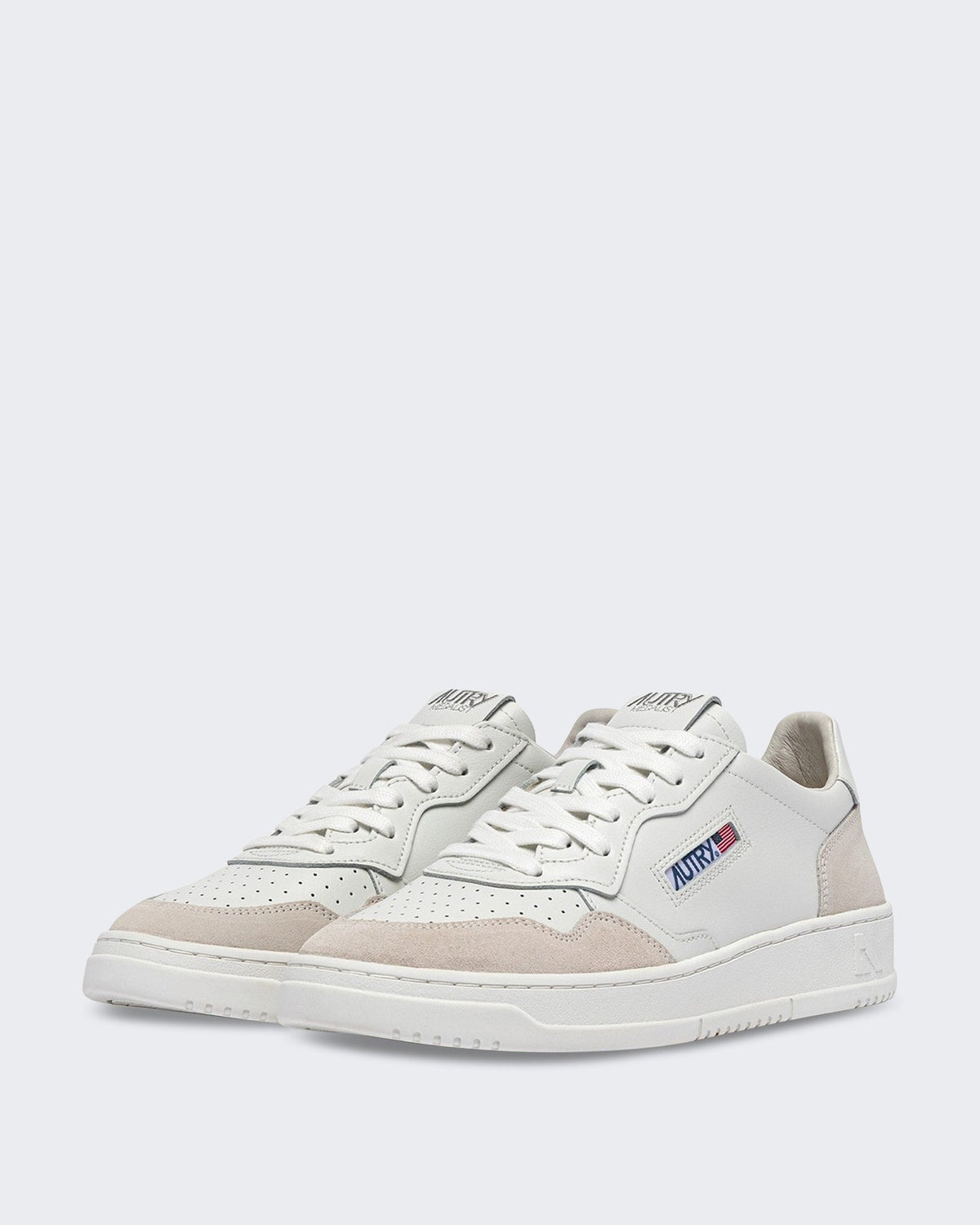 Autry Dames Medalist Low sneakers leer suède Total White - Eleganza.nl