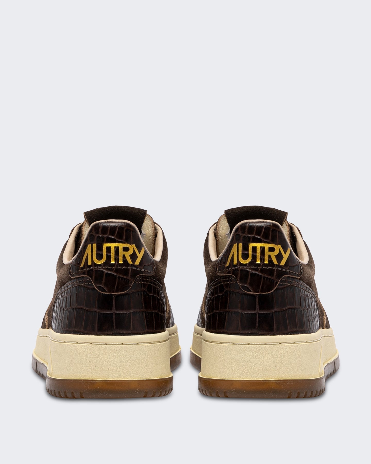 Autry Dames Medalist Low sneakers suède print Bruin - Eleganza.nl