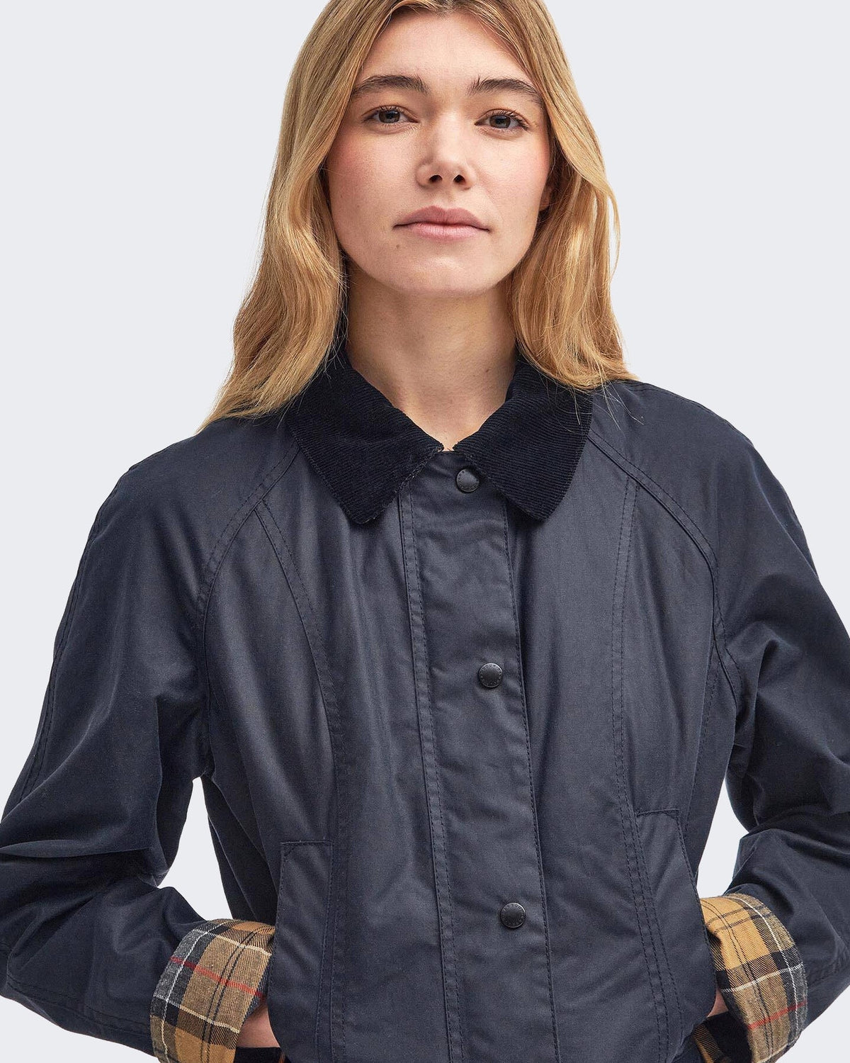 Barbour Dames Beadnell gewaxte Blauw - Eleganza.nl