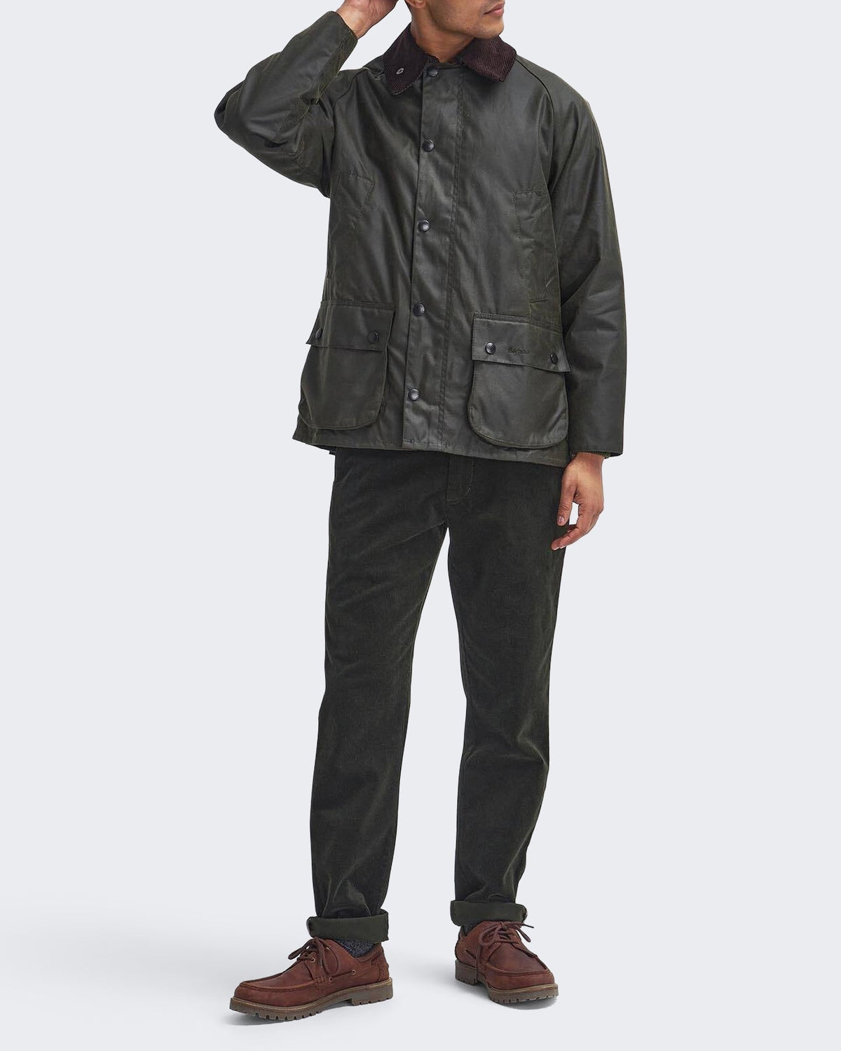 Barbour Heren Bedale gewaxte jack Groen - Eleganza.nl