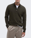 Men's Holden gebreide Jumper met halve rits Green