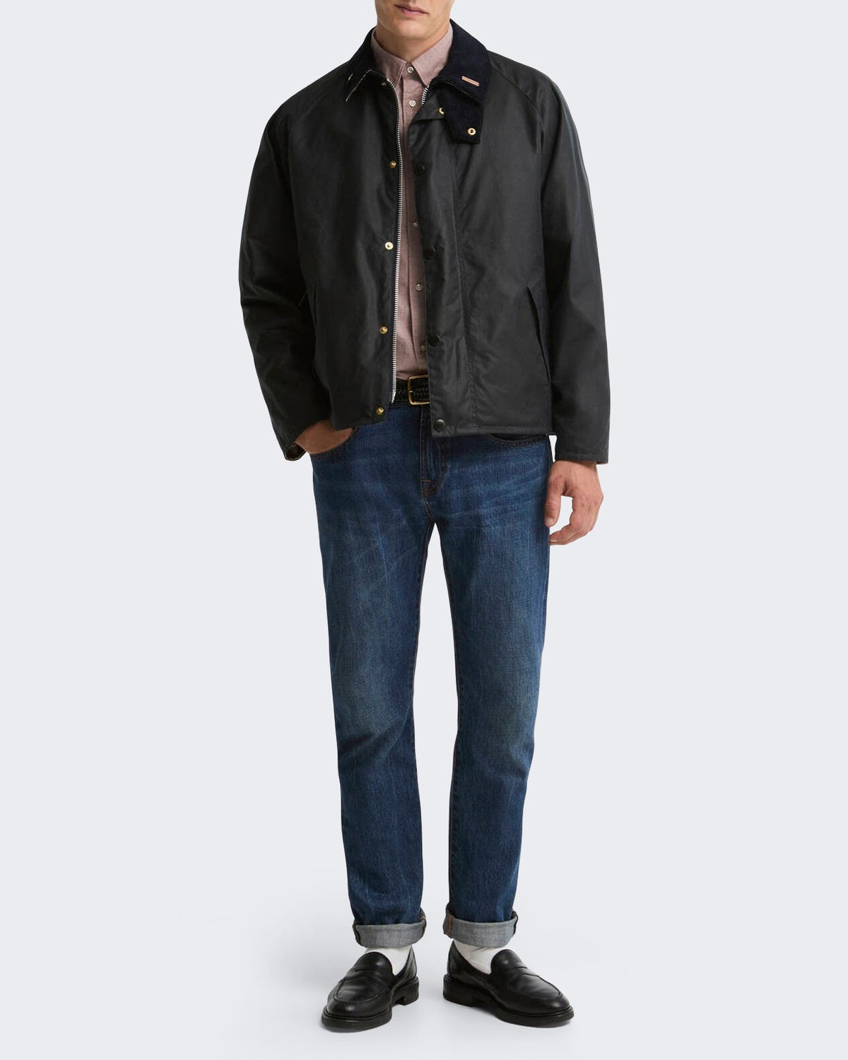 Barbour Heren Transport gewaxte Blauw - Eleganza.nl