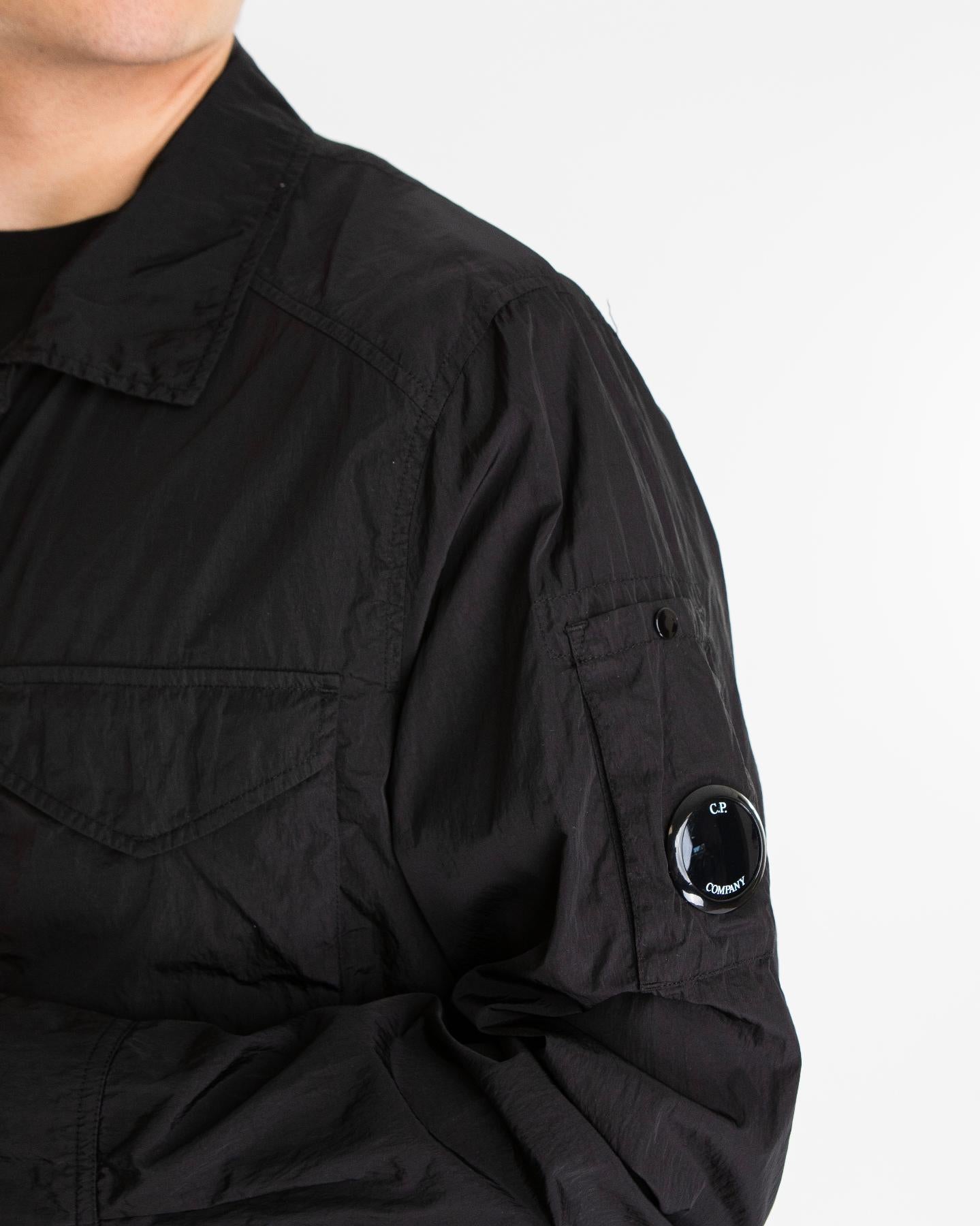 Heren Chrome-R Zip Overshirt Zwart