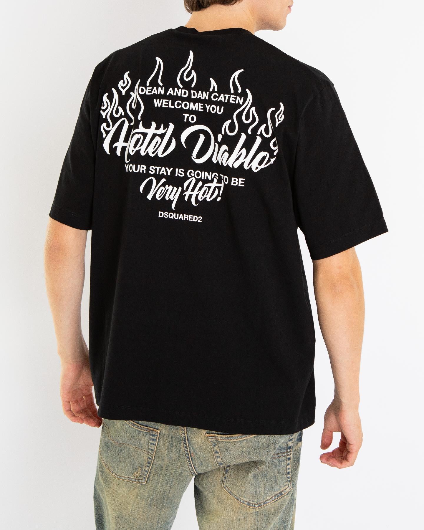 Heren Hotel Diablo T-Shirt Zwart