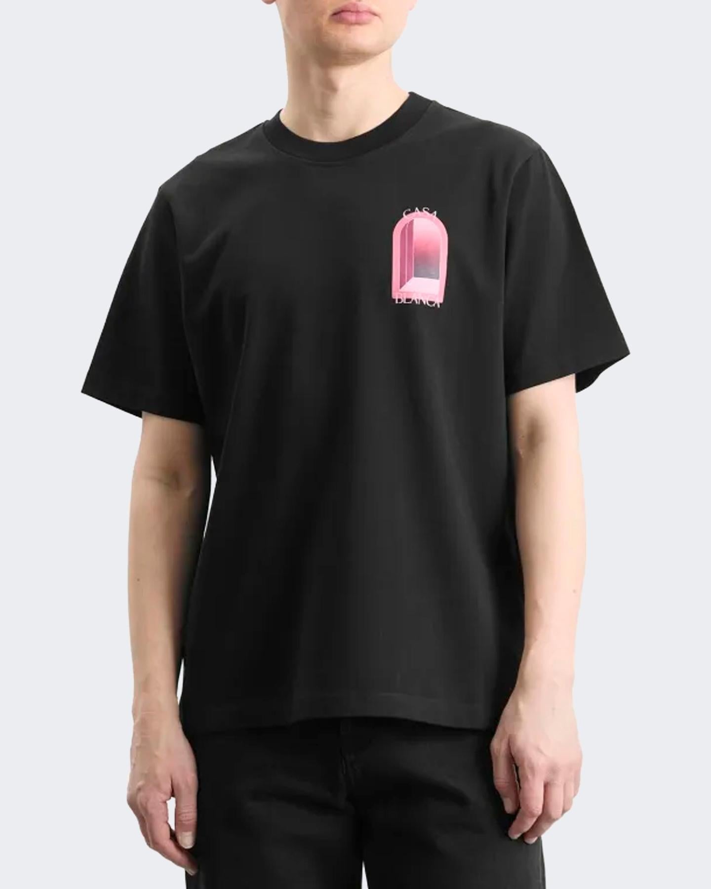 Casablanca Heren Arches Classic T-shirt Zwart - Eleganza.nl