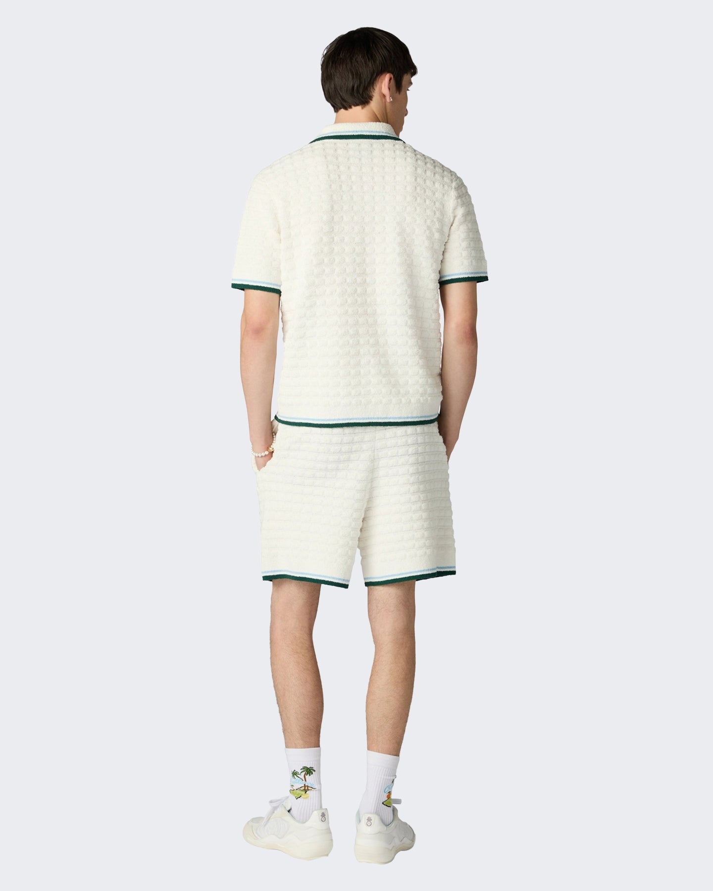 Casablanca Heren Boucle Shorts Wit - Eleganza.nl