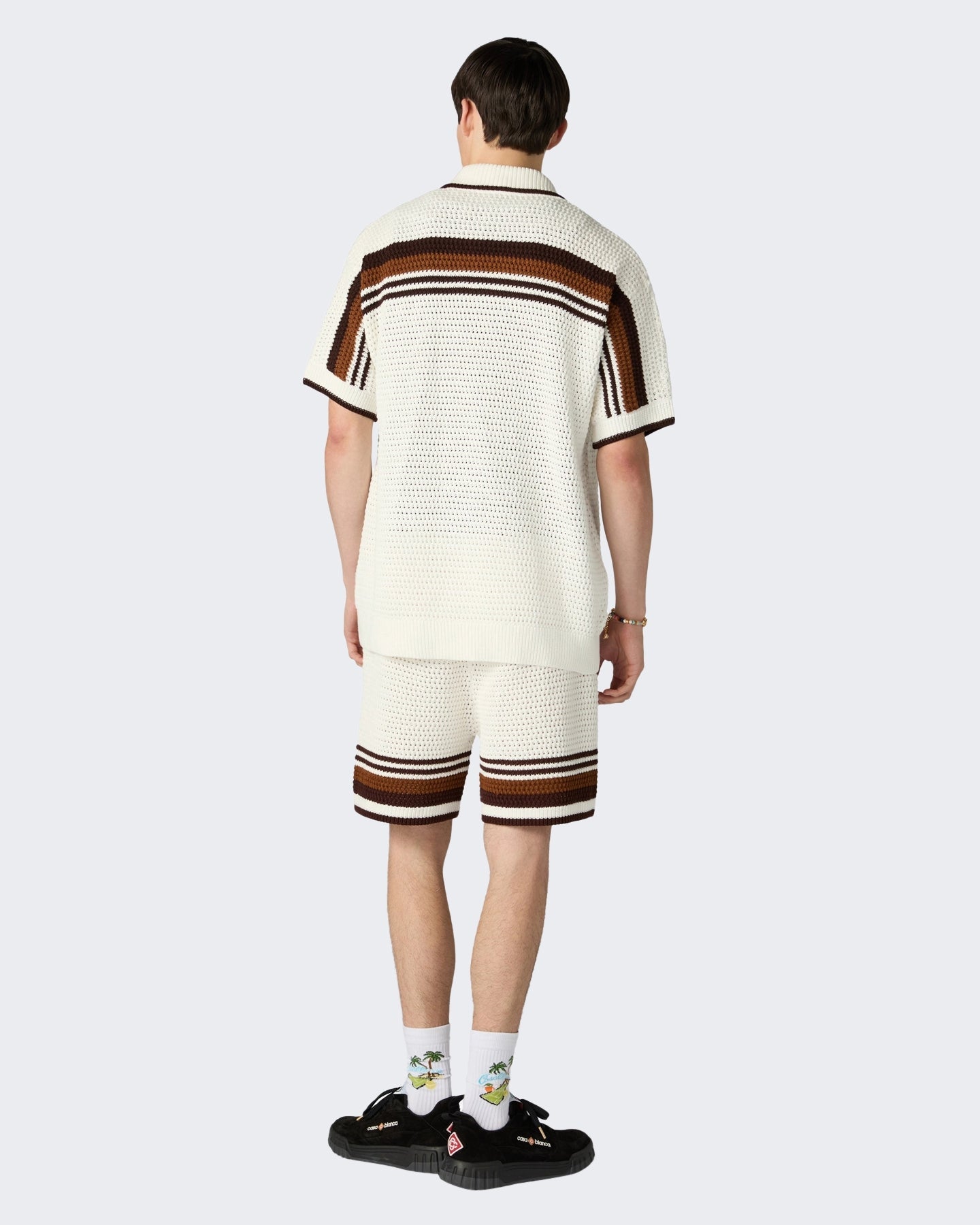 Casablanca Heren Crochet Shorts Wit - Eleganza.nl