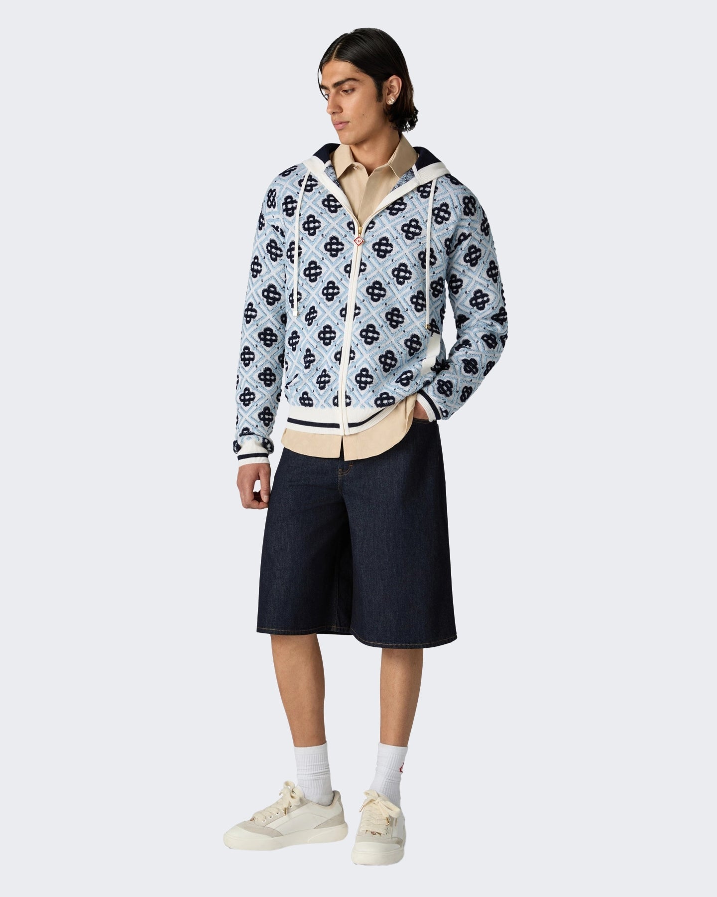 Casablanca Heren Monogram Zip Up Hoodie Cc Monogram - Eleganza.nl