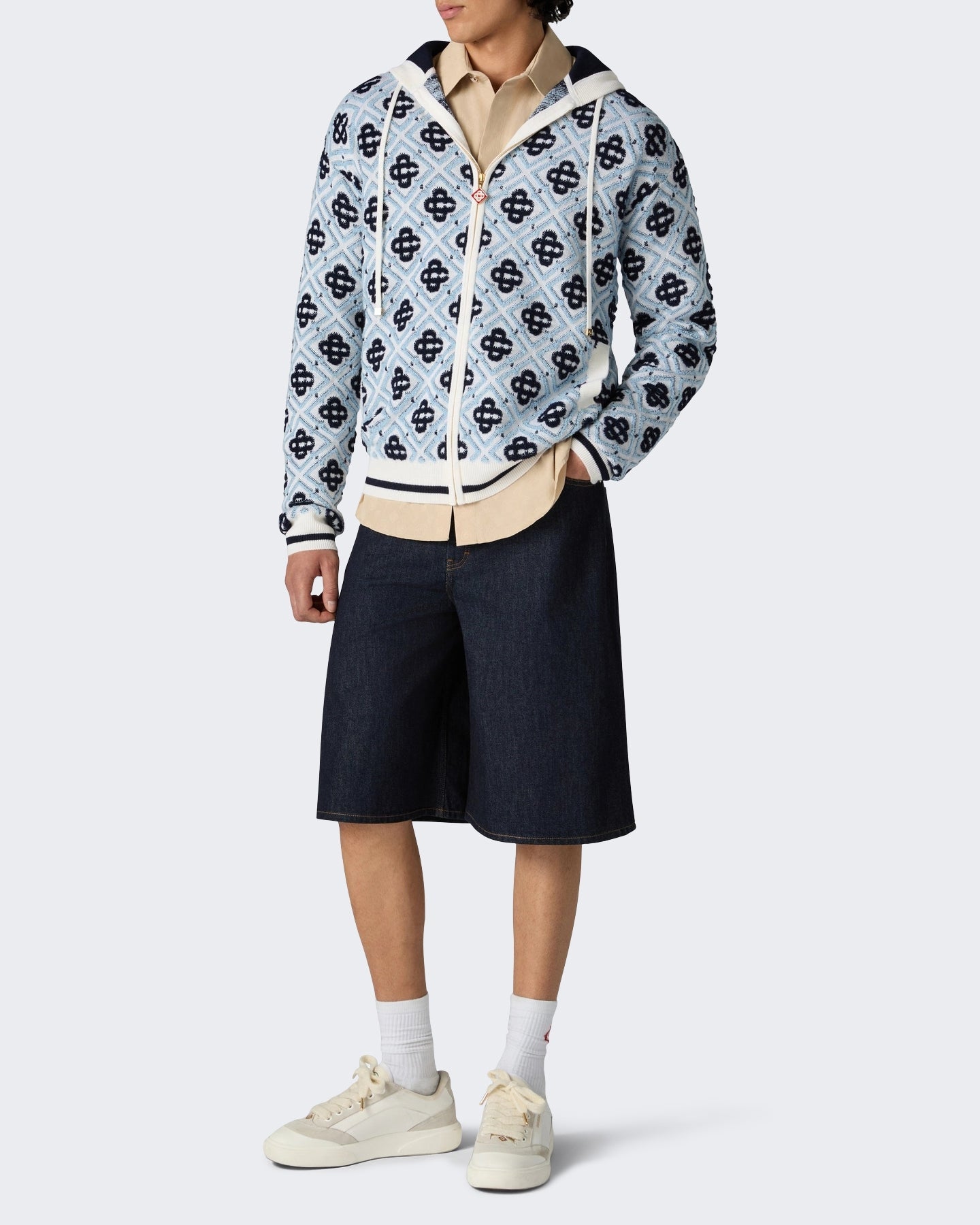 Casablanca Heren Monogram Zip Up Hoodie Cc Monogram - Eleganza.nl