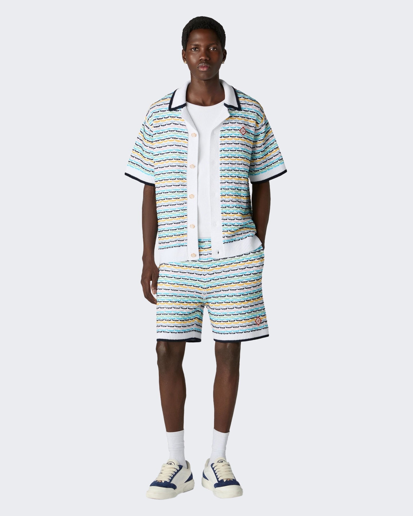 Casablanca Heren Tuck Stitch Shorts Multi - Eleganza.nl