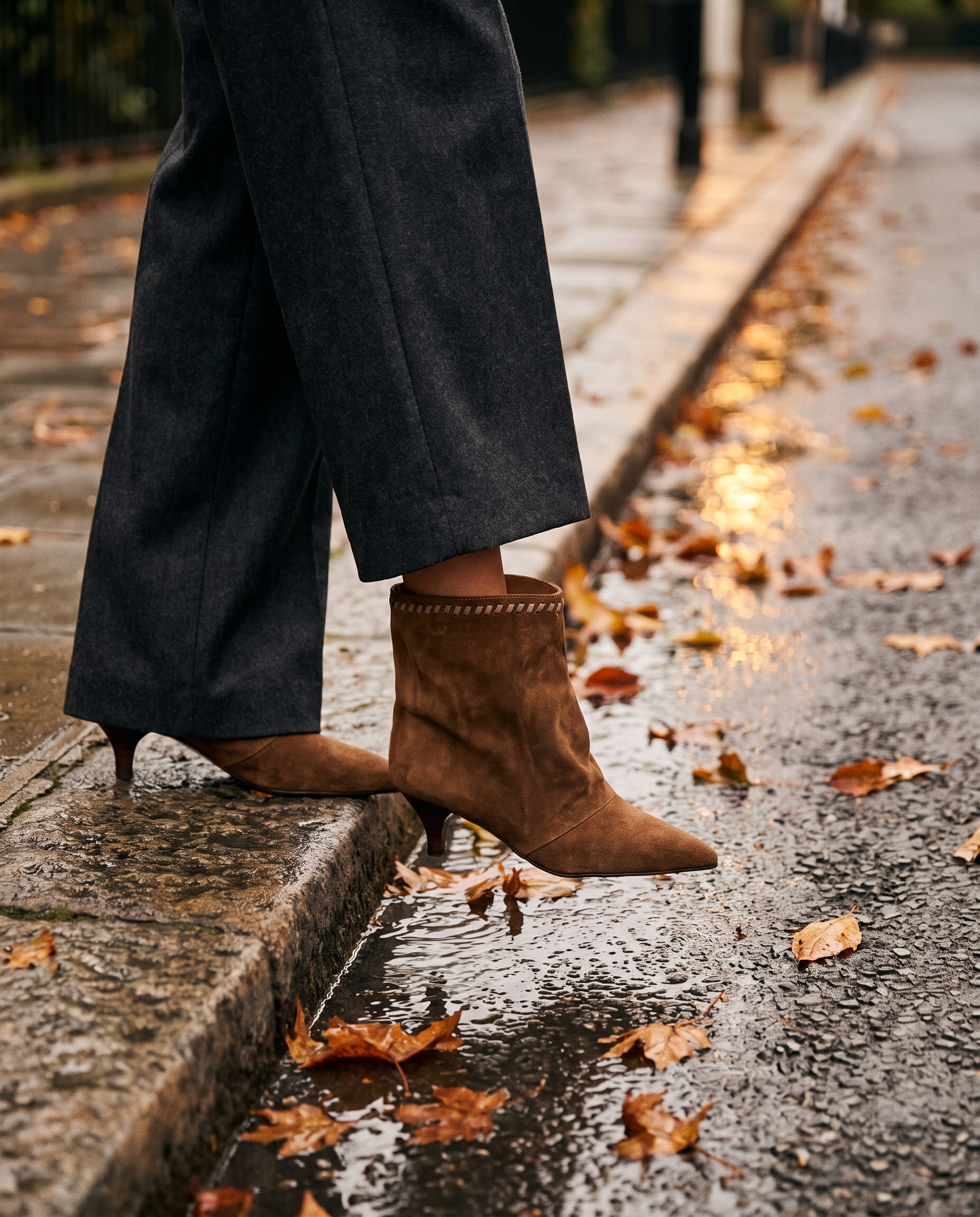 Toral Maeve suede enkellaarsjes