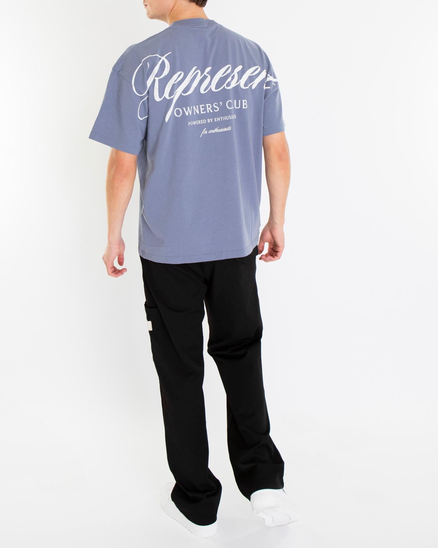 Heren Owners Script T-Shirt Blauw