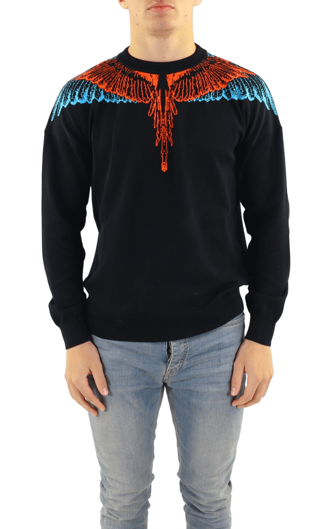 Men Icon Wings Knit Boxy Crew