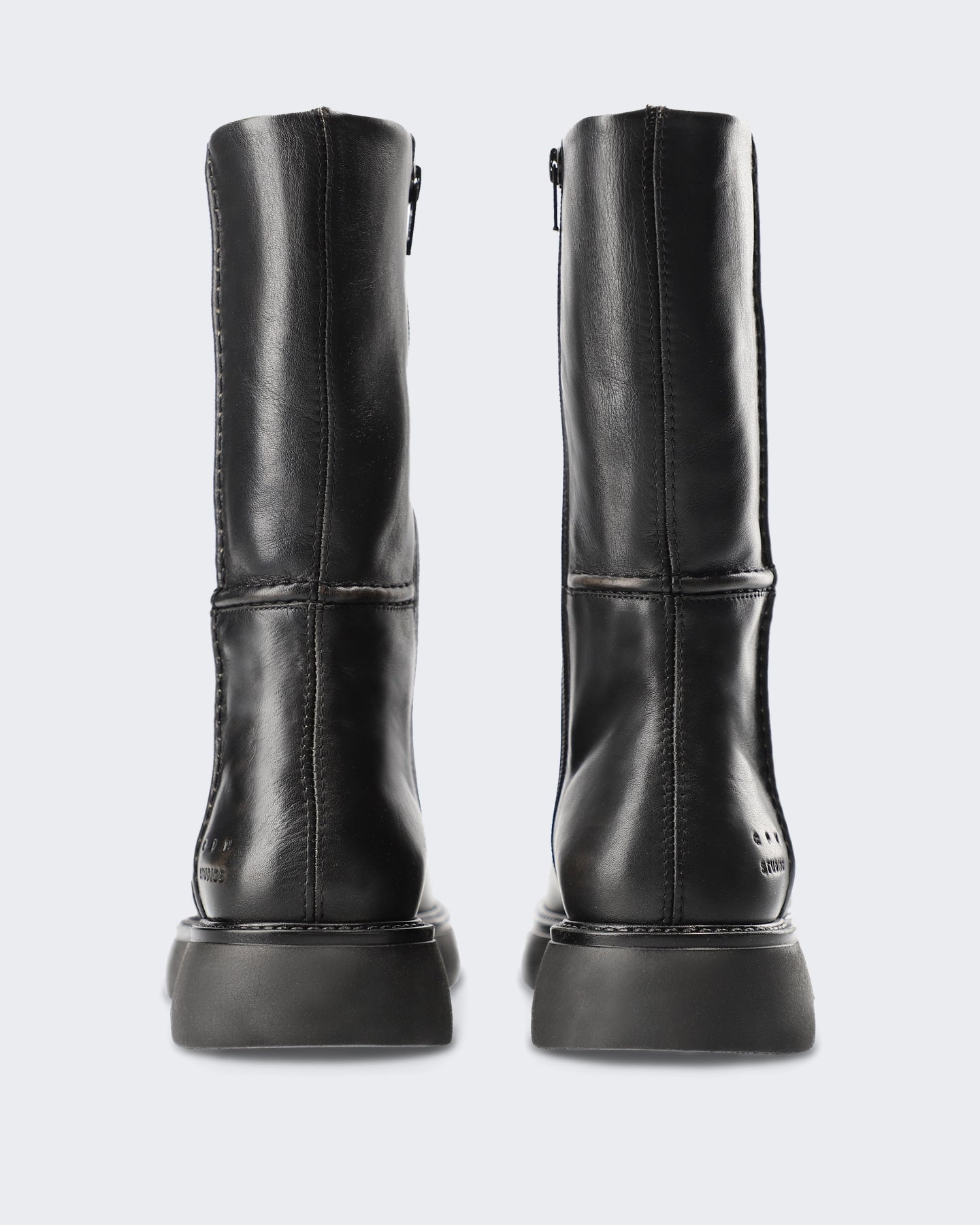 Copenhagen Studios Dames Vintage leren schoen in zwart - Eleganza.nl