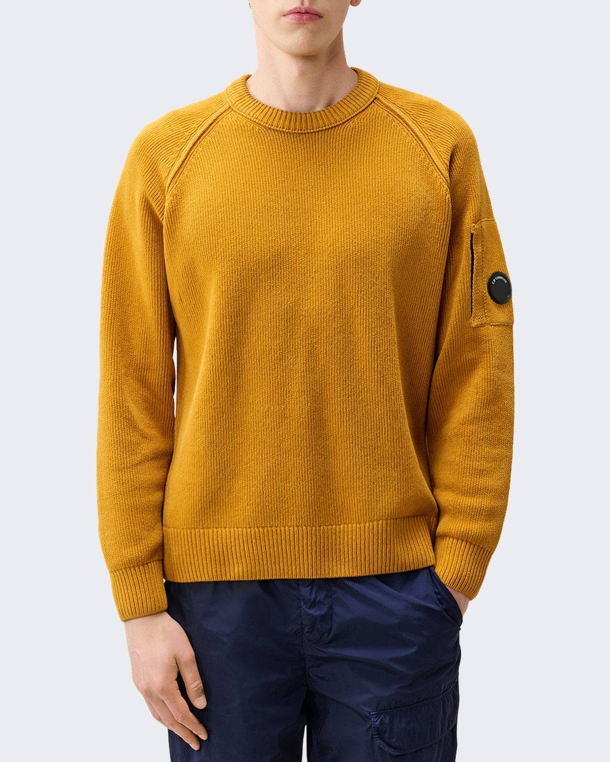 C.P.Company Heren Gebreide trui met ronde hals in bruin - Eleganza.nl