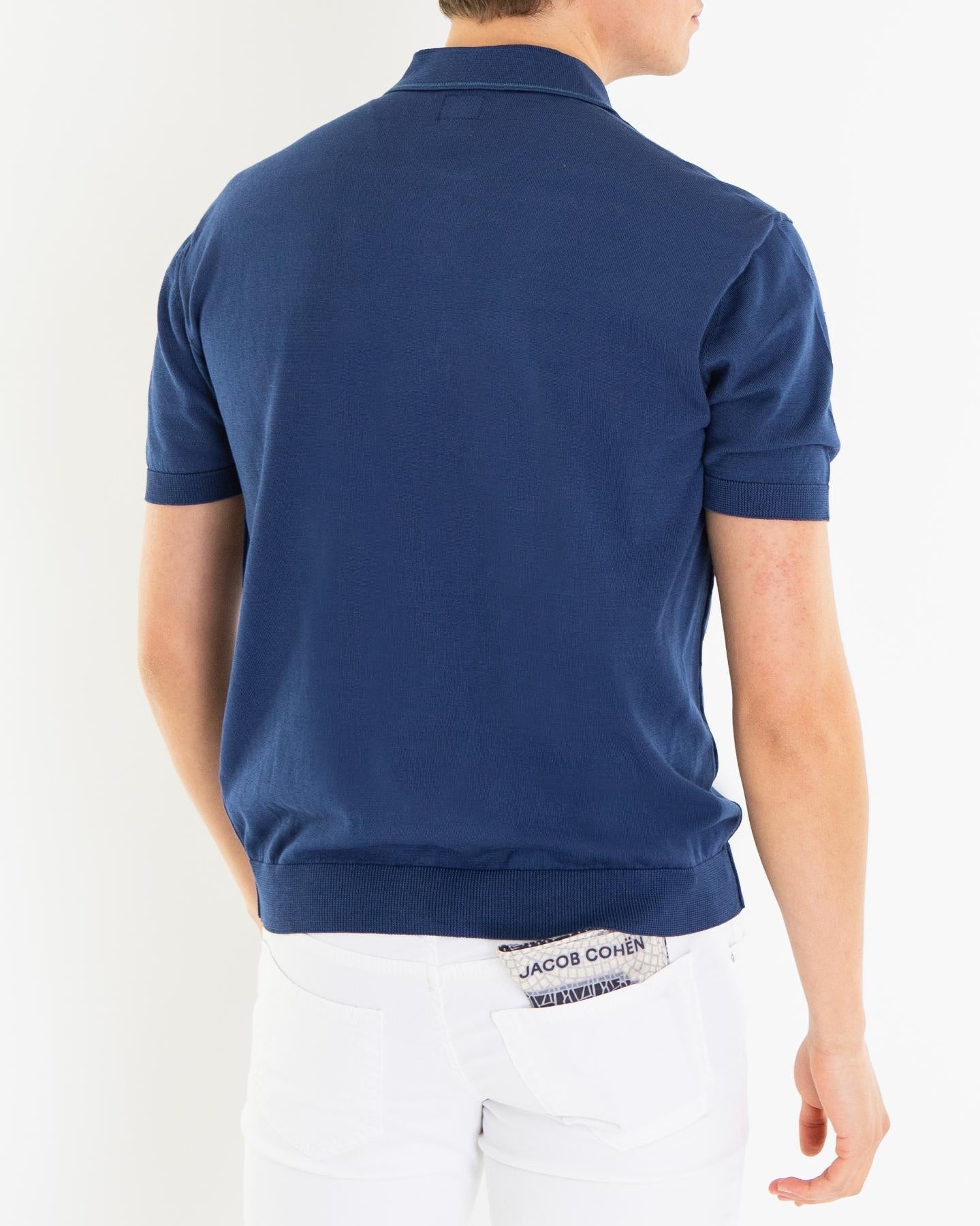 C.P.Company Heren Polo Collar Knit Blauw - Eleganza.nl