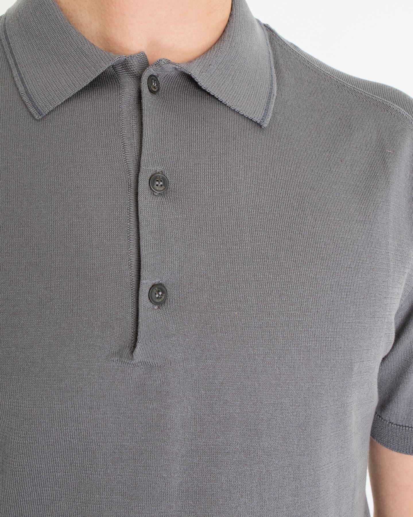C.P.Company Heren Polo Collar Knit Grijs - Eleganza.nl