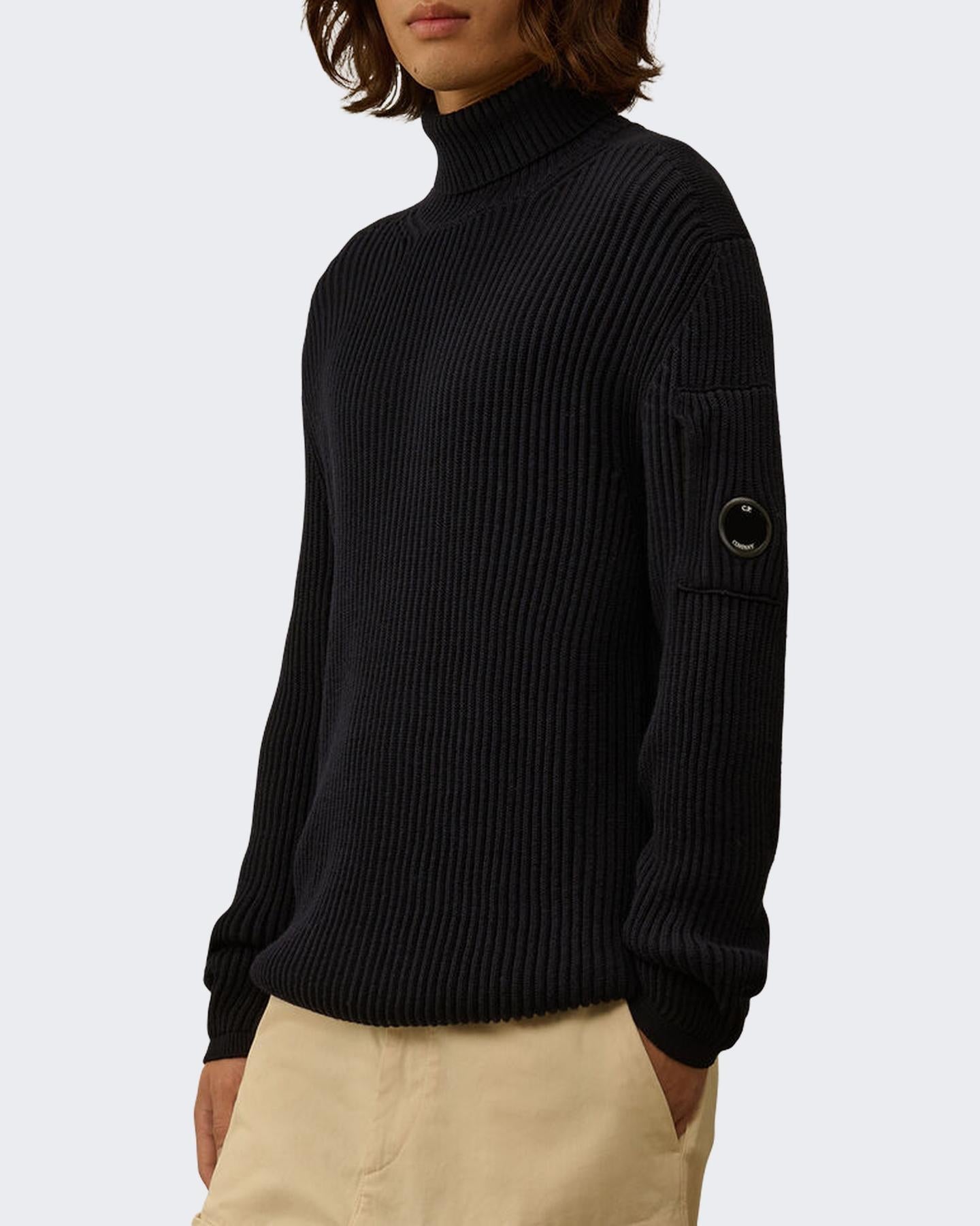 C.P.Company Heren Re - Wool Lens Sweater Blauw - Eleganza.nl