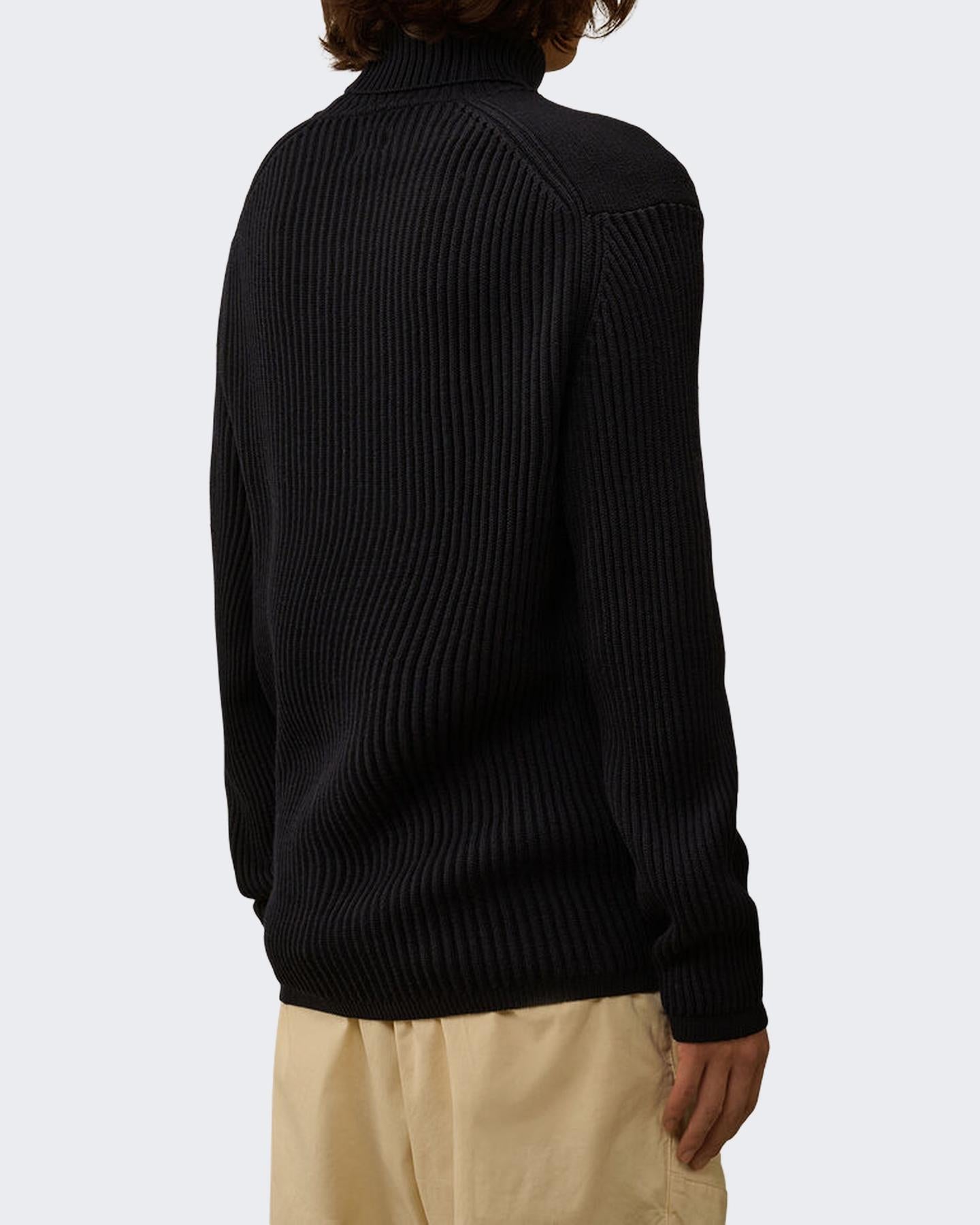 C.P.Company Heren Re - Wool Lens Sweater Blauw - Eleganza.nl