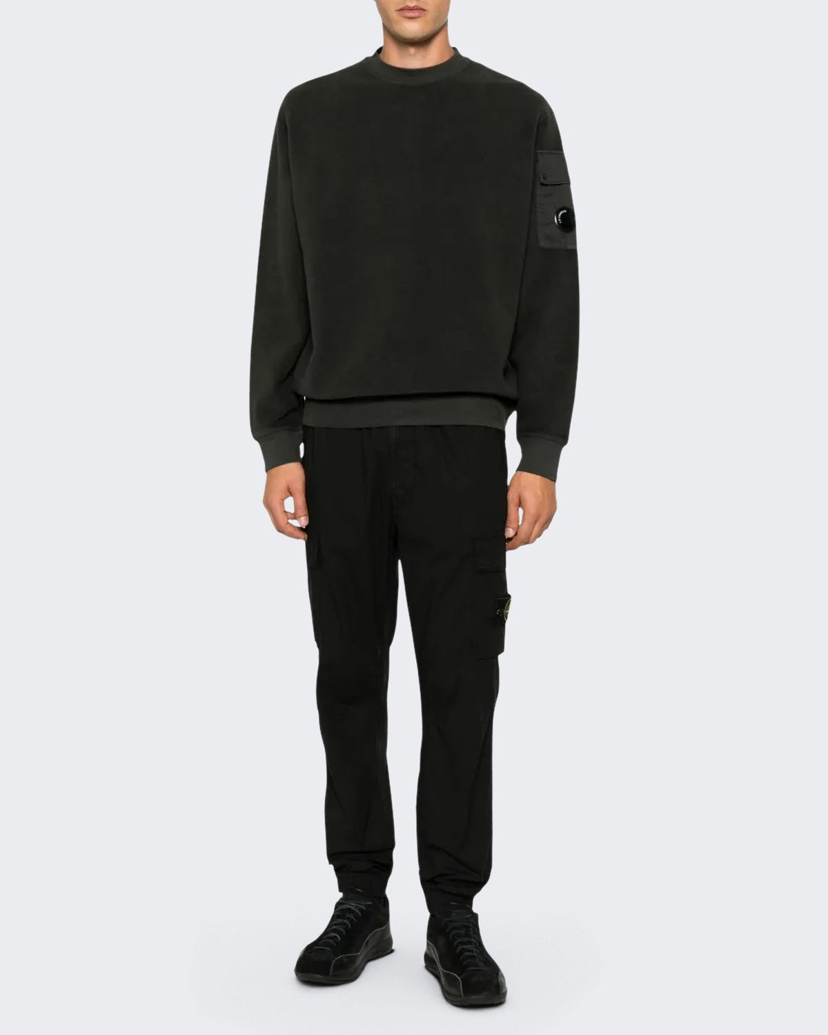 C.P.Company Heren Sweater met ronde hals Grijs - Eleganza.nl