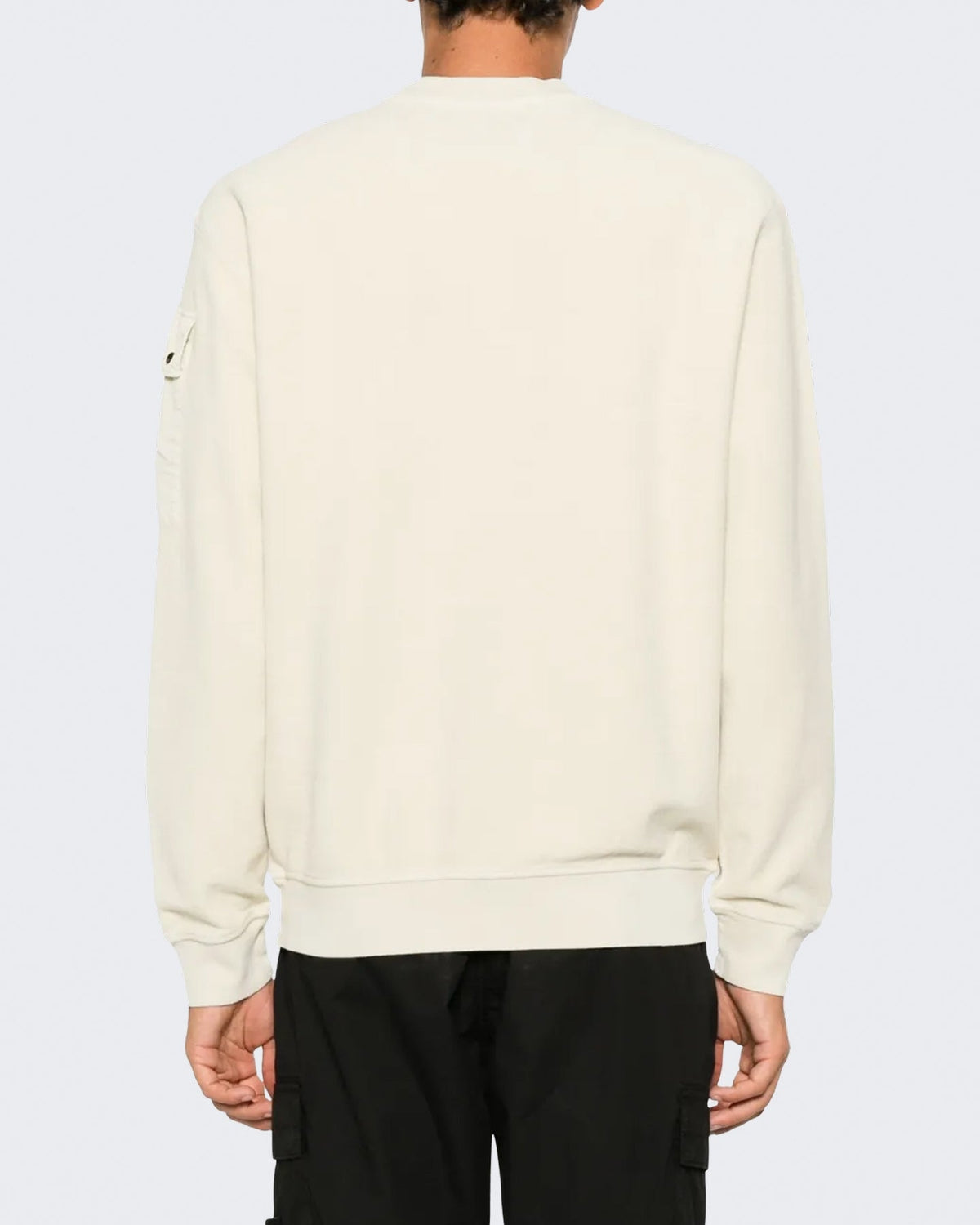 C.P.Company Heren Sweater met ronde hals in zilverberken tint Zilver - Eleganza.nl