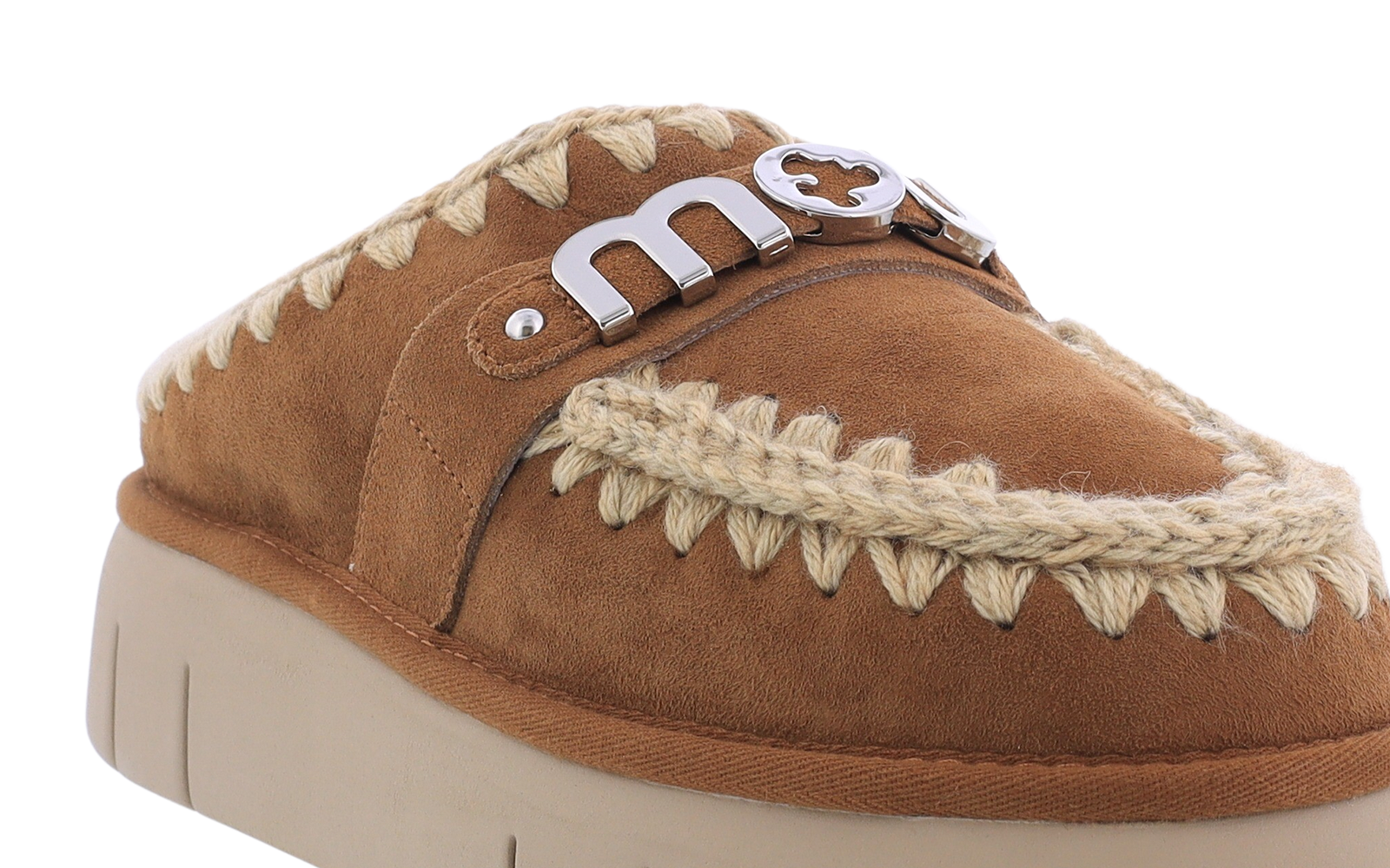 Women Bounce Clog Logo Cognac