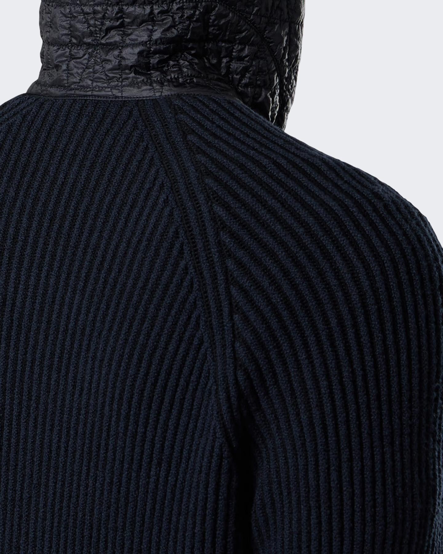 Heren Zip-up Hooded Sweater Blauw