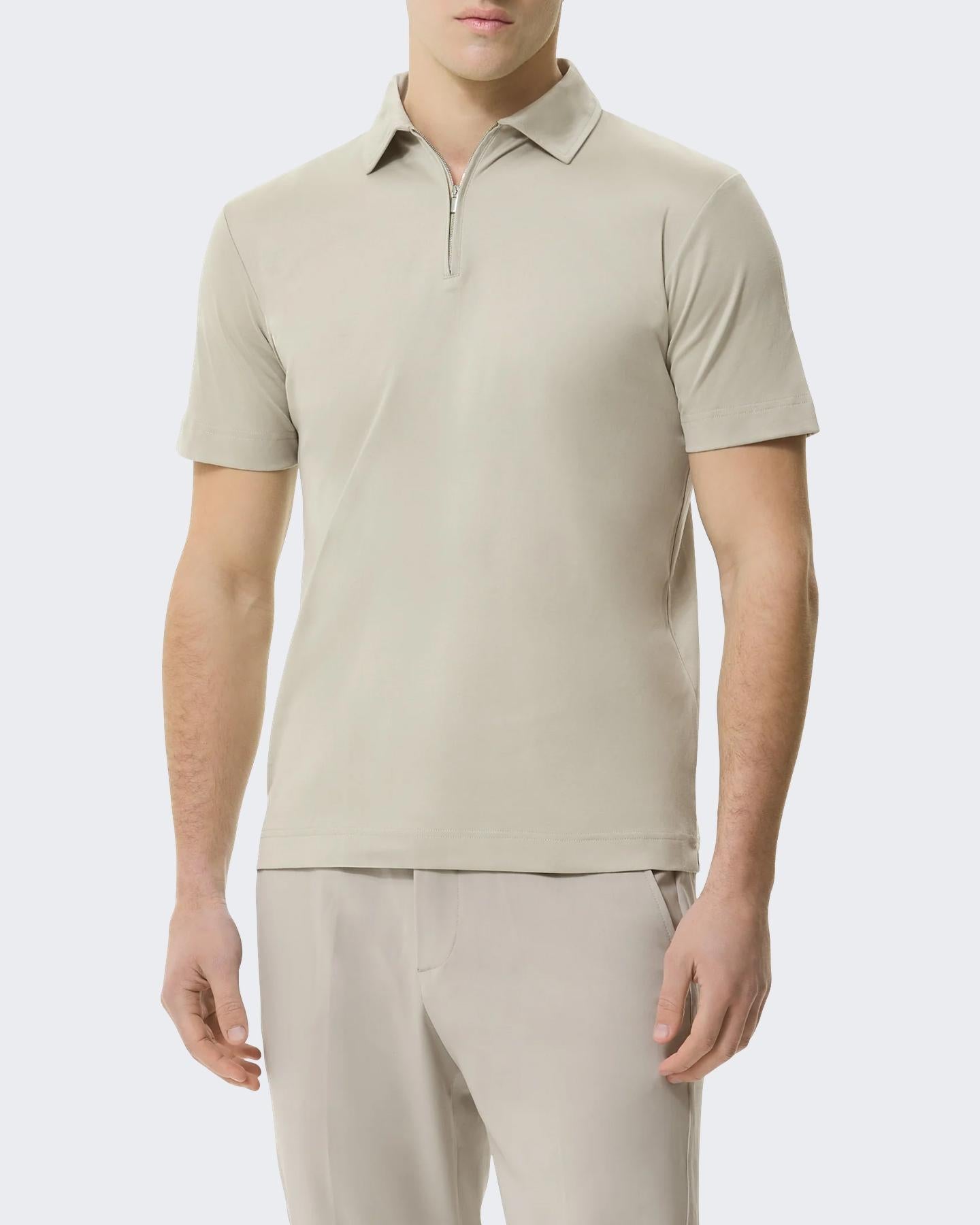 Heren Supima Polo Zip Collar