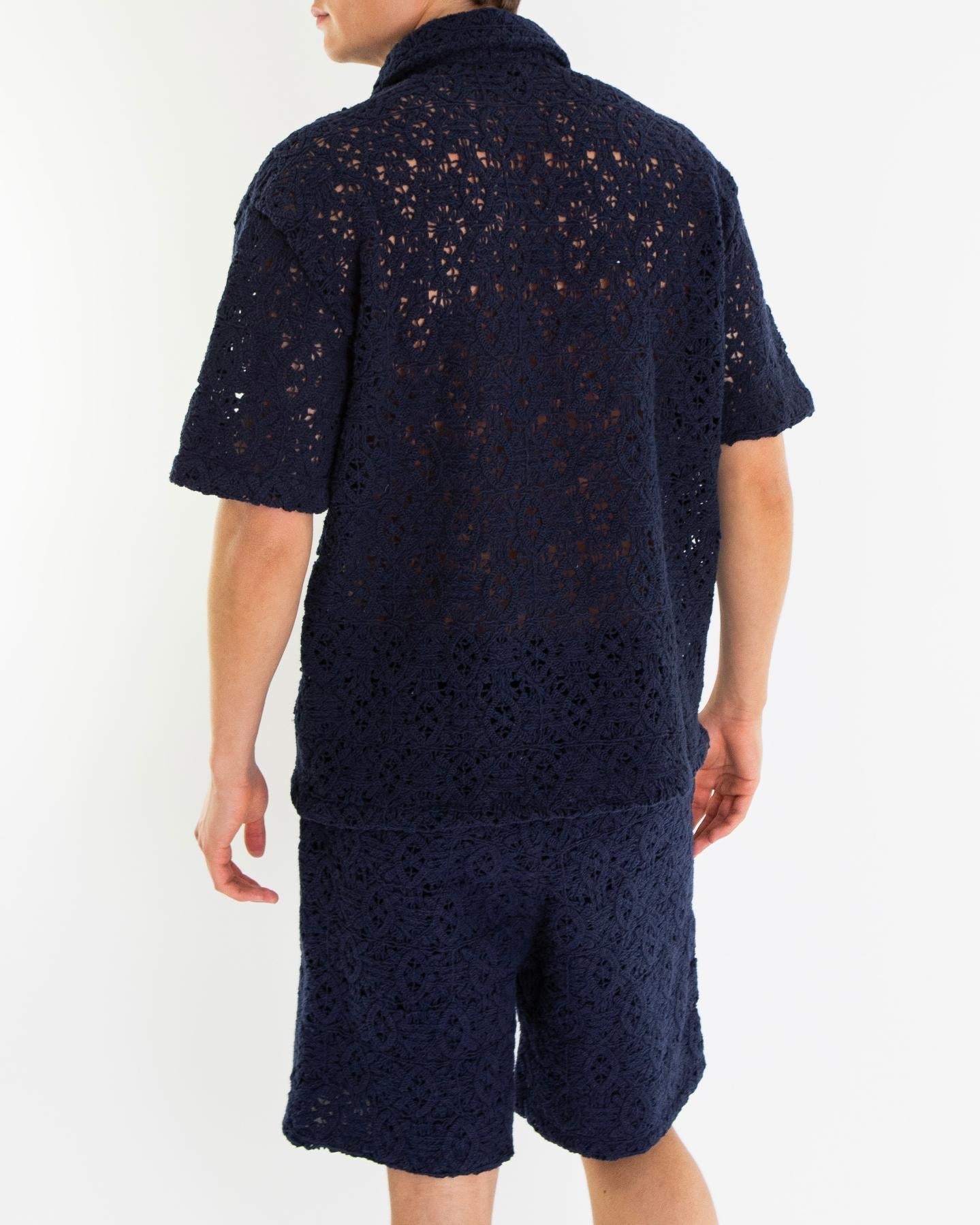 Daily Paper Heren Lace Shield Shirt Blauw - Eleganza.nl