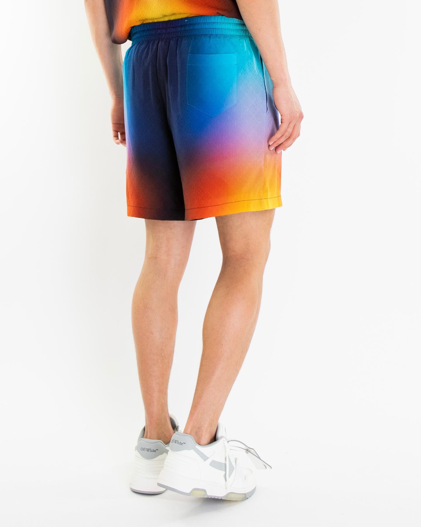 Heren Gradient Zijde Short Blauw
