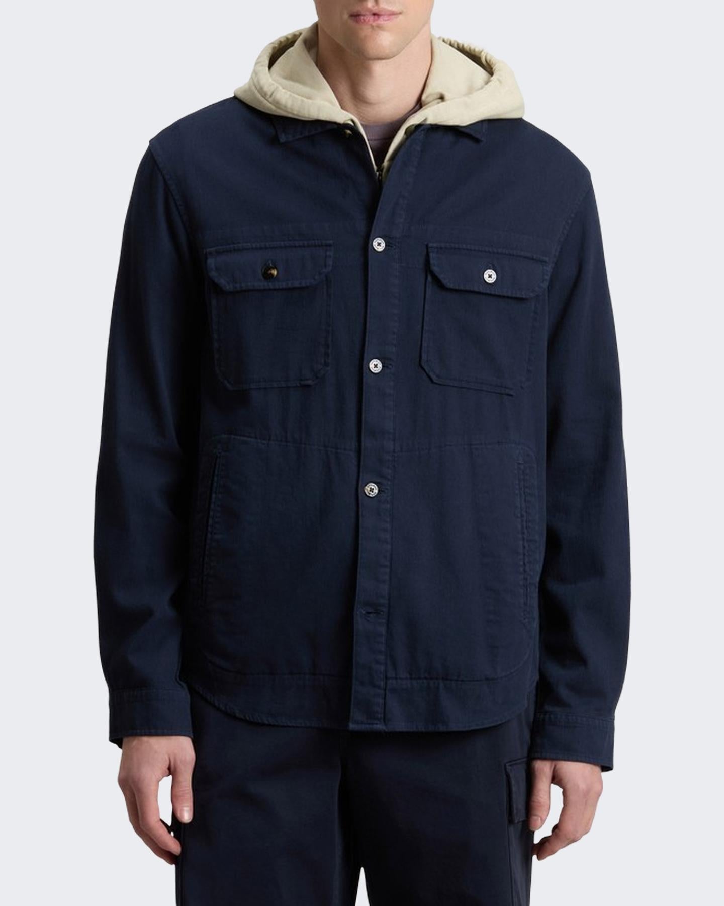 Heren Linen Blend Safari Overshirt G