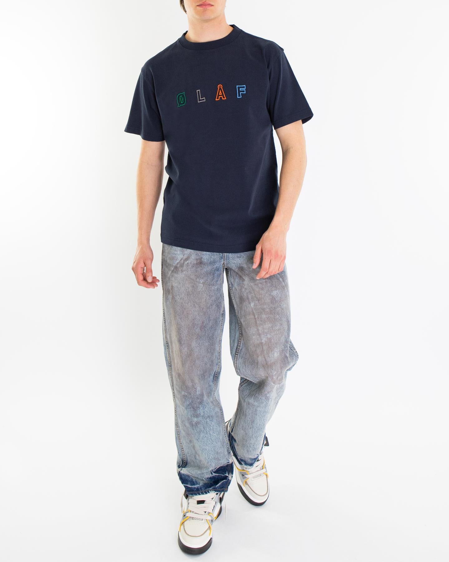 Heren Sans Embro T-Shirt Blauw