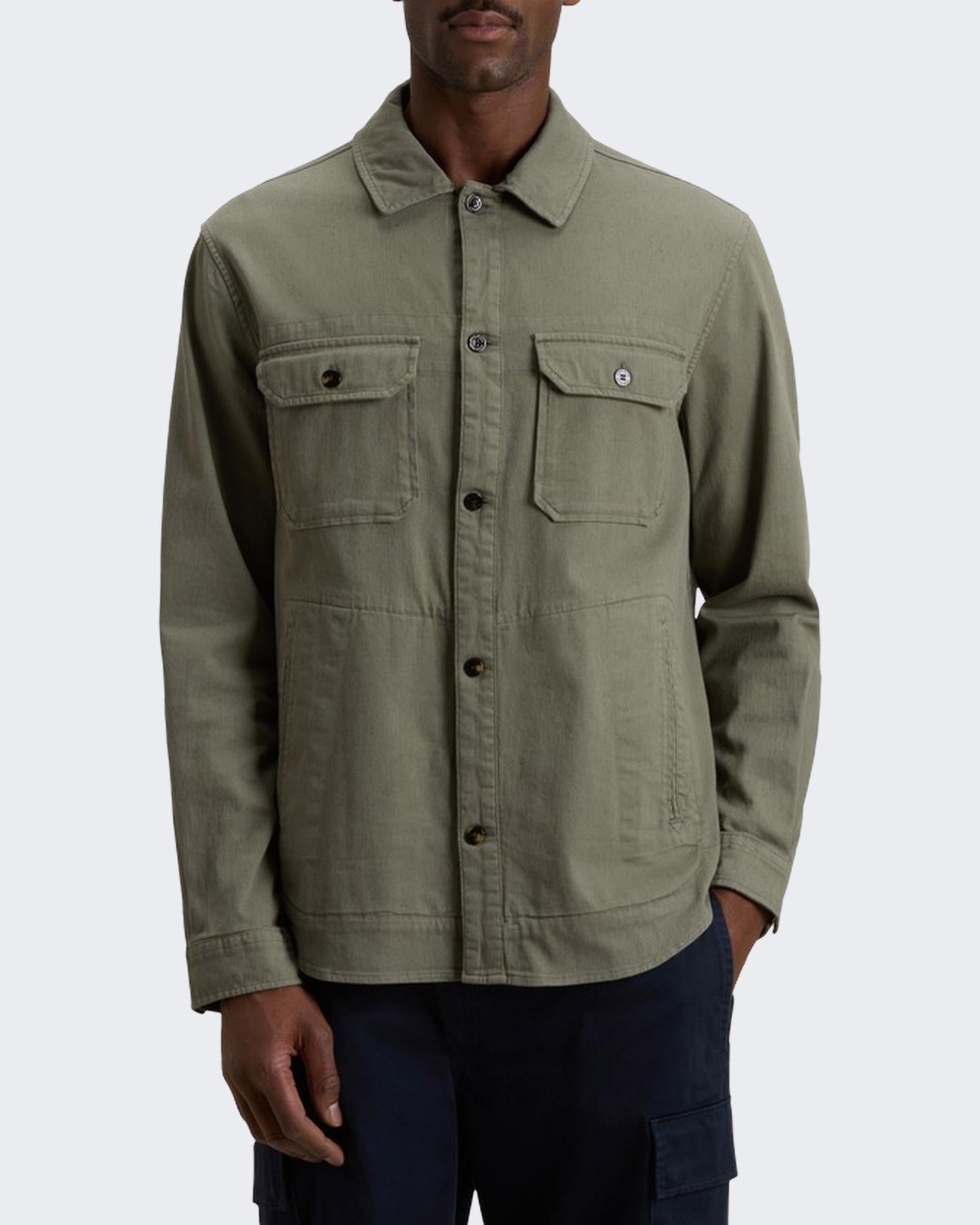 Heren Linen Blend Safari Overshirt G
