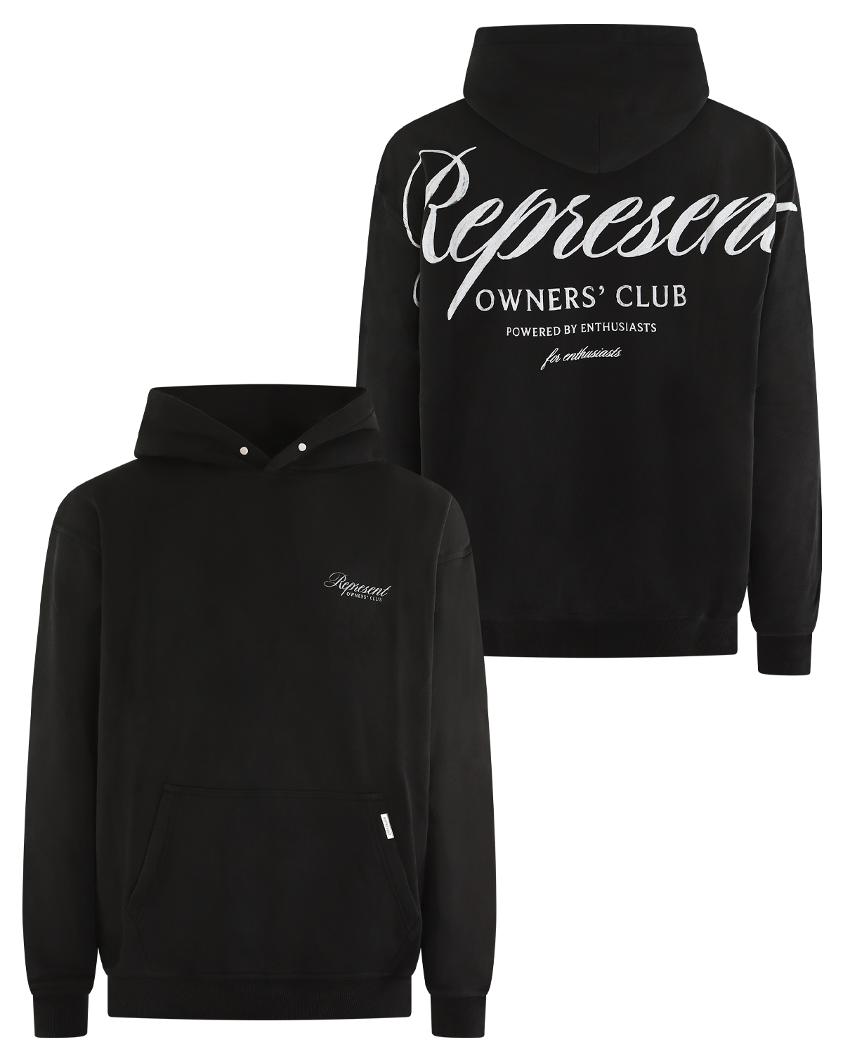 Heren Owners Script Hoodie Zwart
