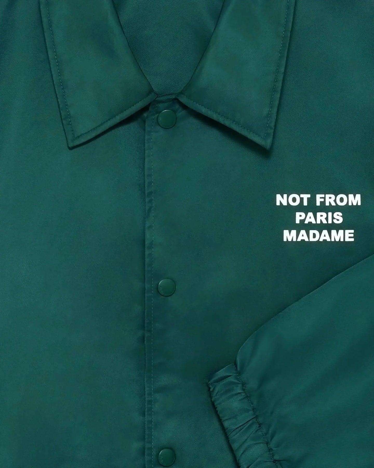 Drole De Monsieur Heren Slogan Jacket Groen - Eleganza.nl