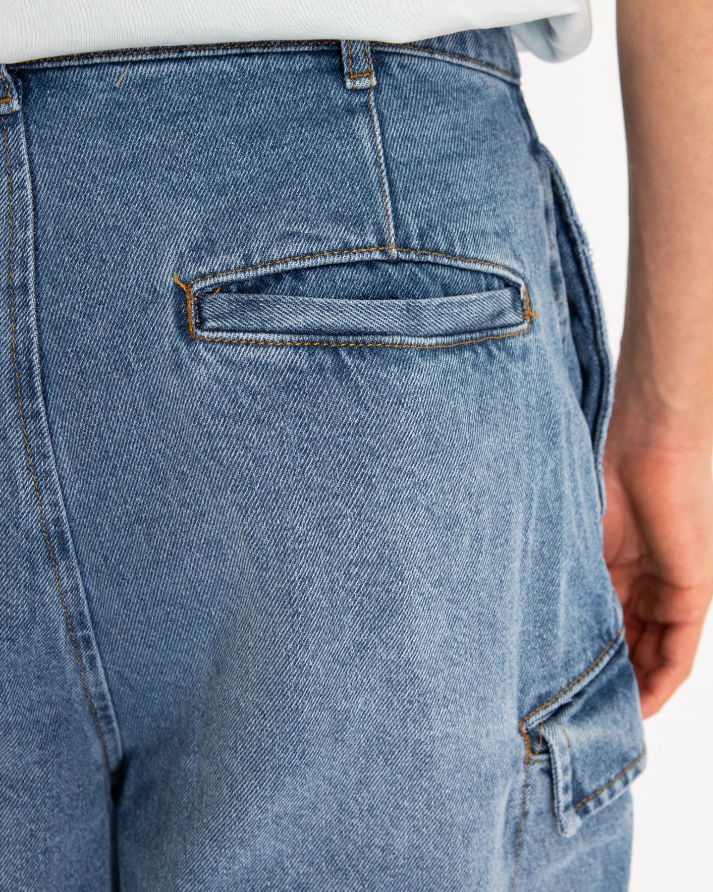 Heren Cargo Shorts Jeans Blauw