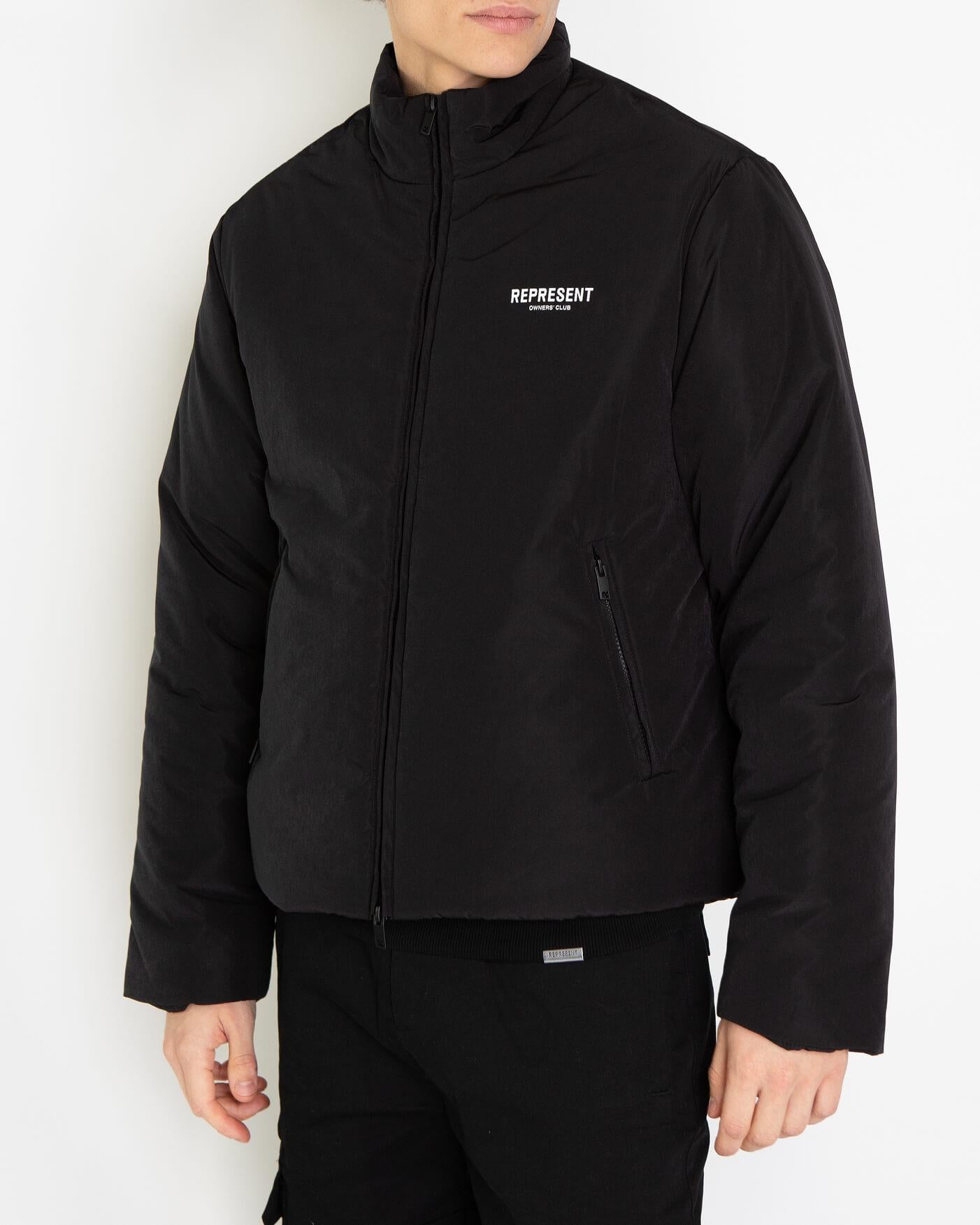 Men Owners Club Wadded Jacket Black