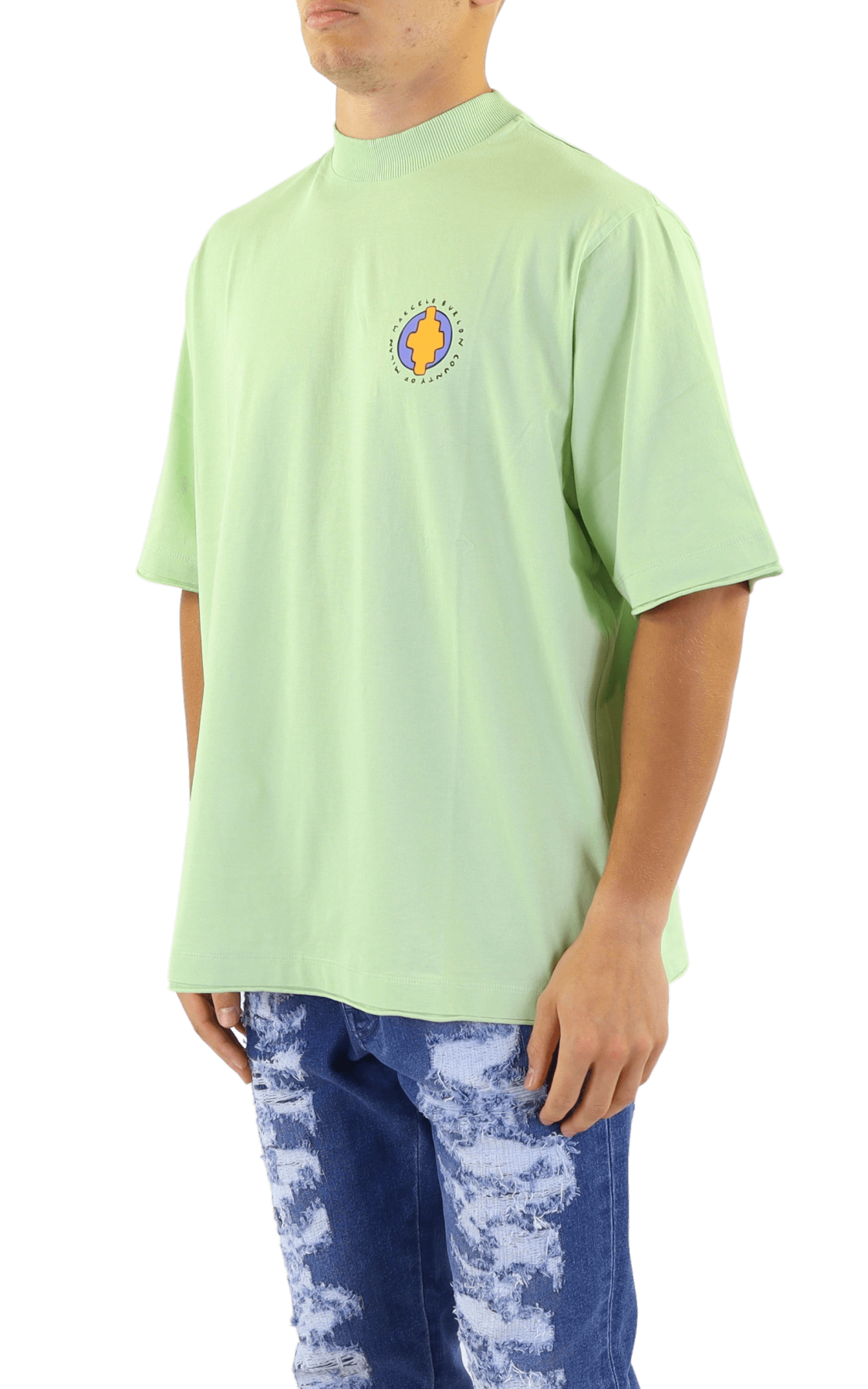 Men Sunset Bird DBL him over Tee