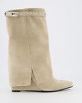 Ladies Studded Suede Wedge Boot — huidige kleur