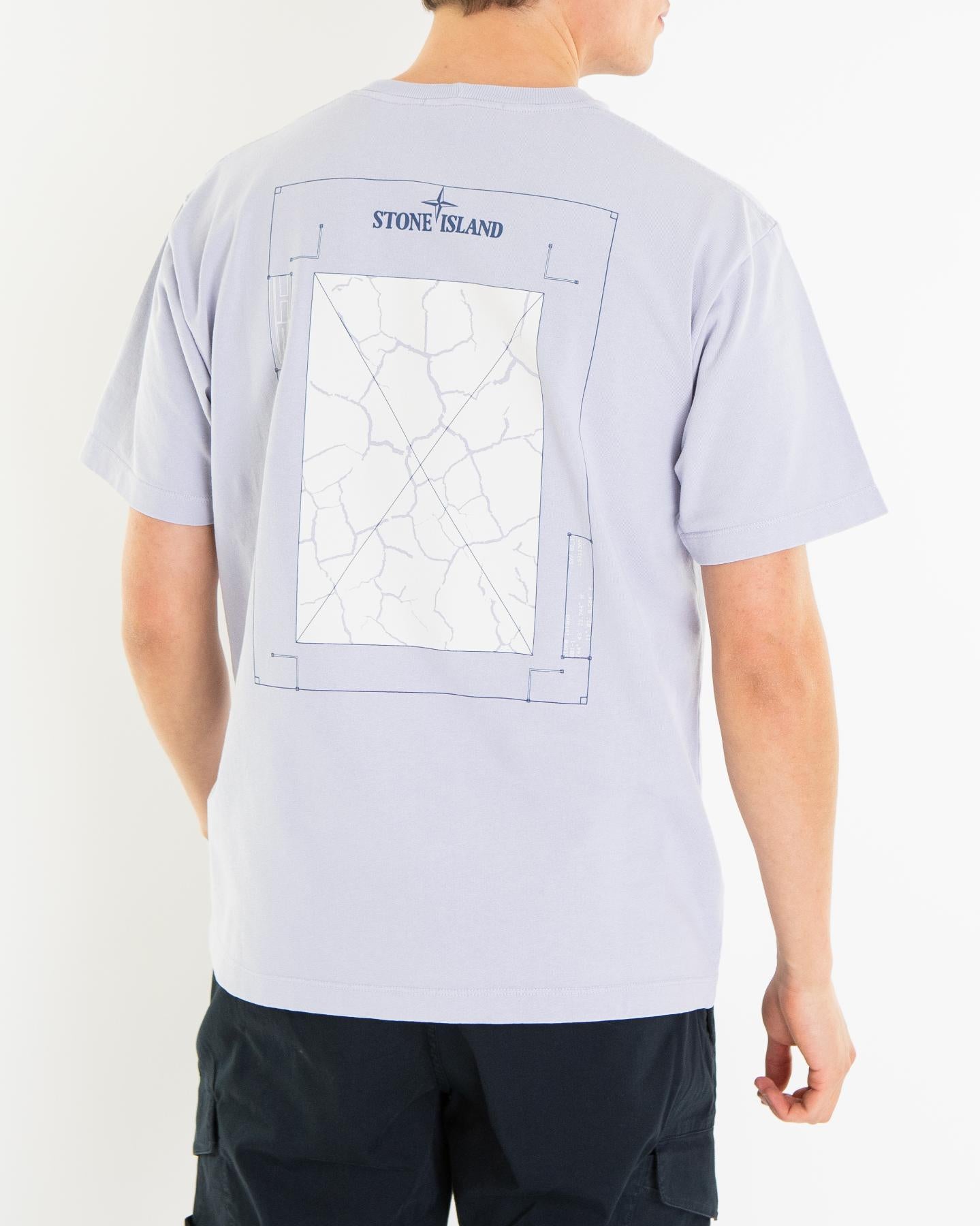 Heren ConstructionLine T-Shirt Paars