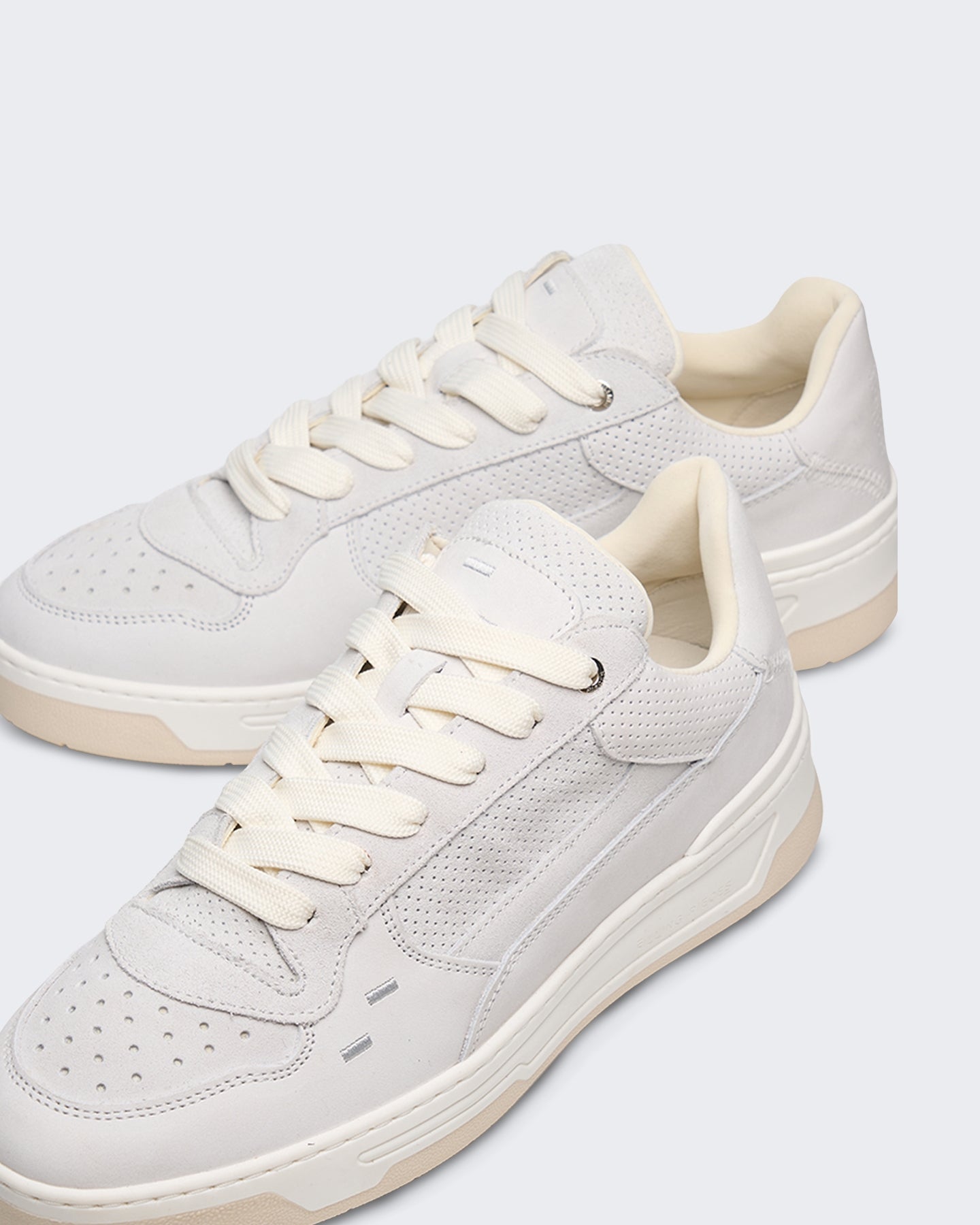 Filling Pieces Heren Cruiser suède sneaker in wit - Eleganza.nl