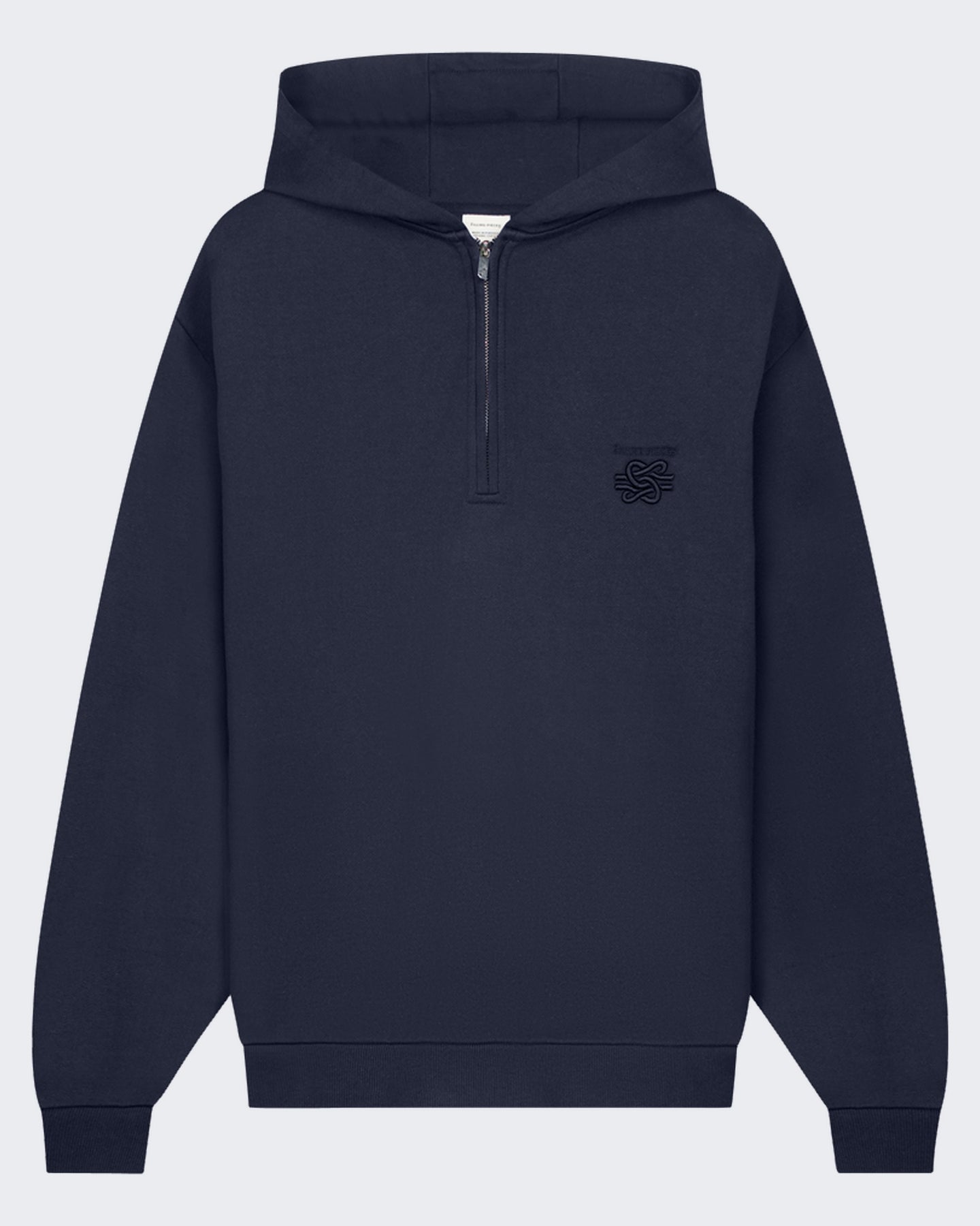 Filling Pieces Heren Hoodie met halve rits Blauw - Eleganza.nl