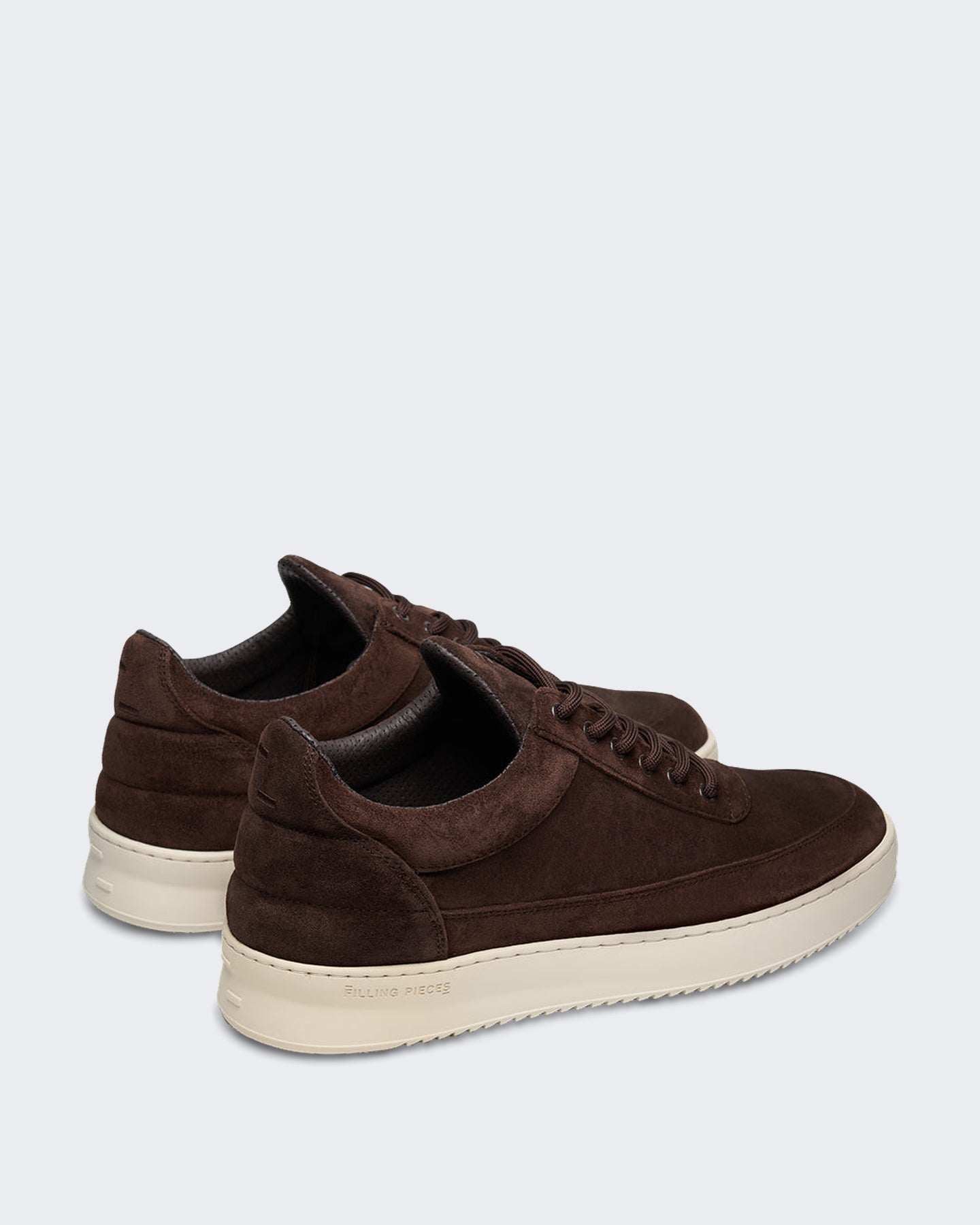 Filling Pieces Heren Low-top suède sneaker in Chocoladebruin - Eleganza.nl