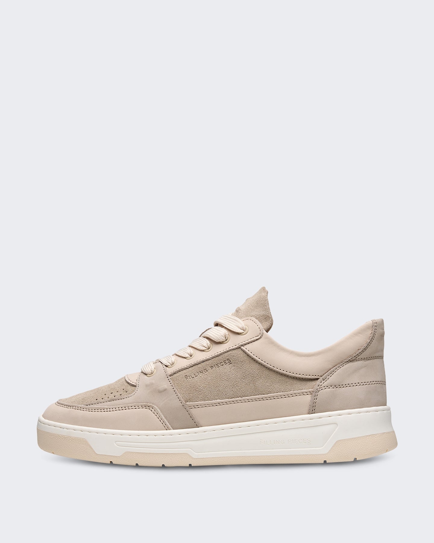 Filling Pieces Heren Low Vise Mix Sneaker in pure kleurstelling Wit - Eleganza.nl