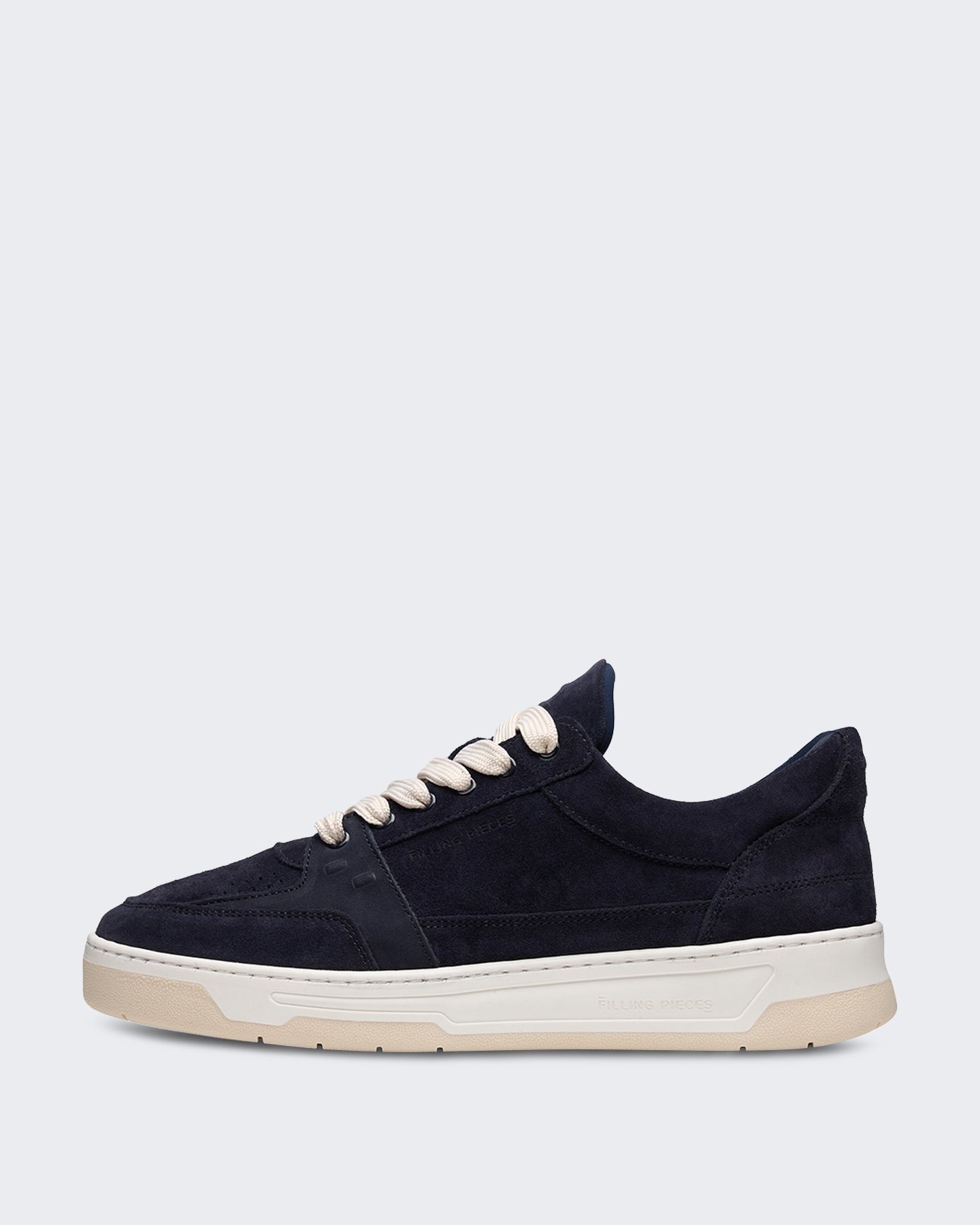 Filling Pieces Heren Low Vise suède sneaker in Blauw - Eleganza.nl