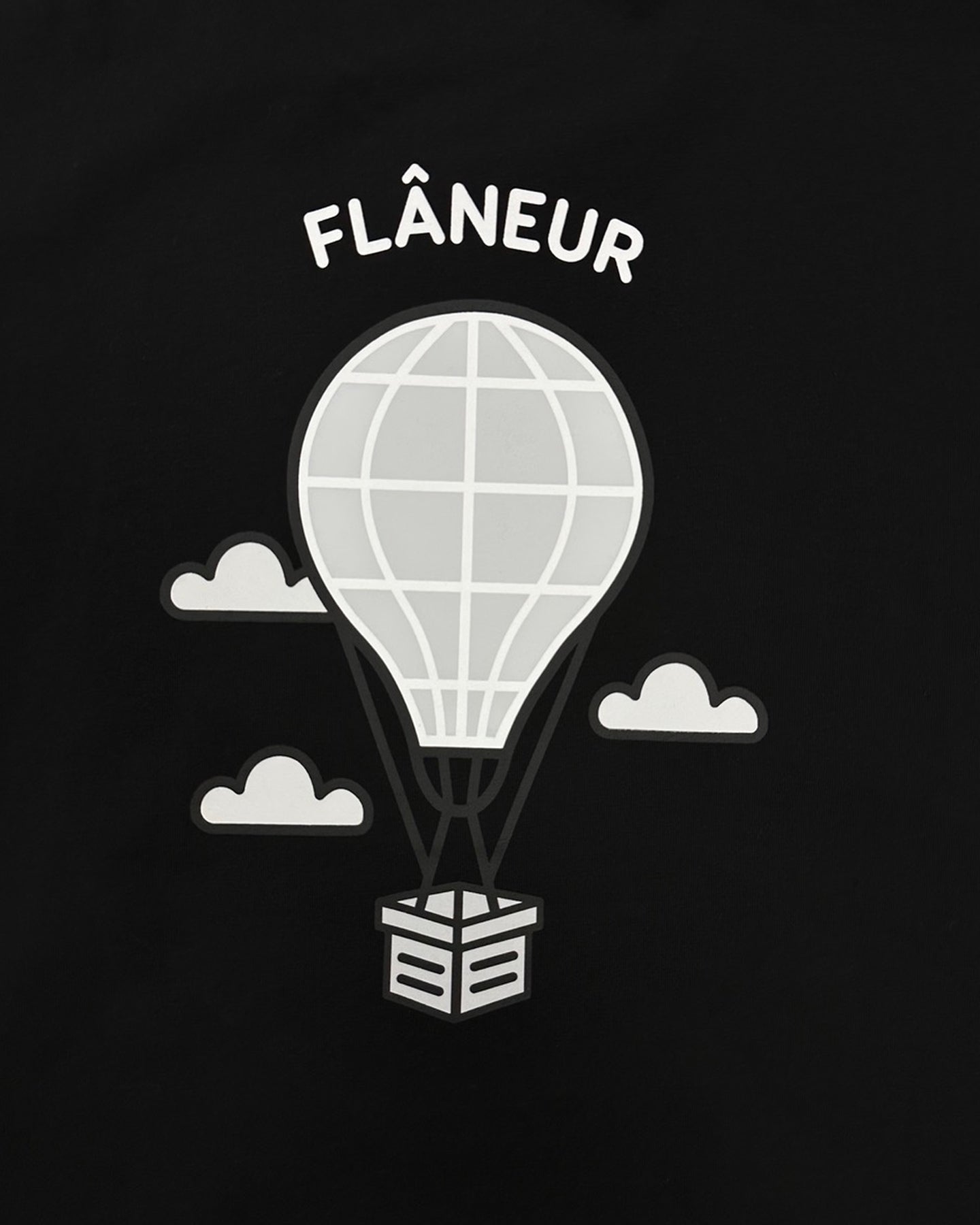 FLÂNEUR Heren Balloon T-shirt met korte mouw Zwart - Eleganza.nl